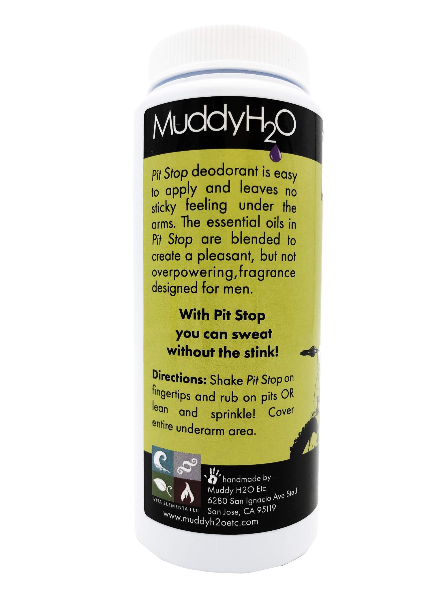 Pit Stop Deodorant by Muddy H2O - The Sweat Without the Stink - For Men 4 oz