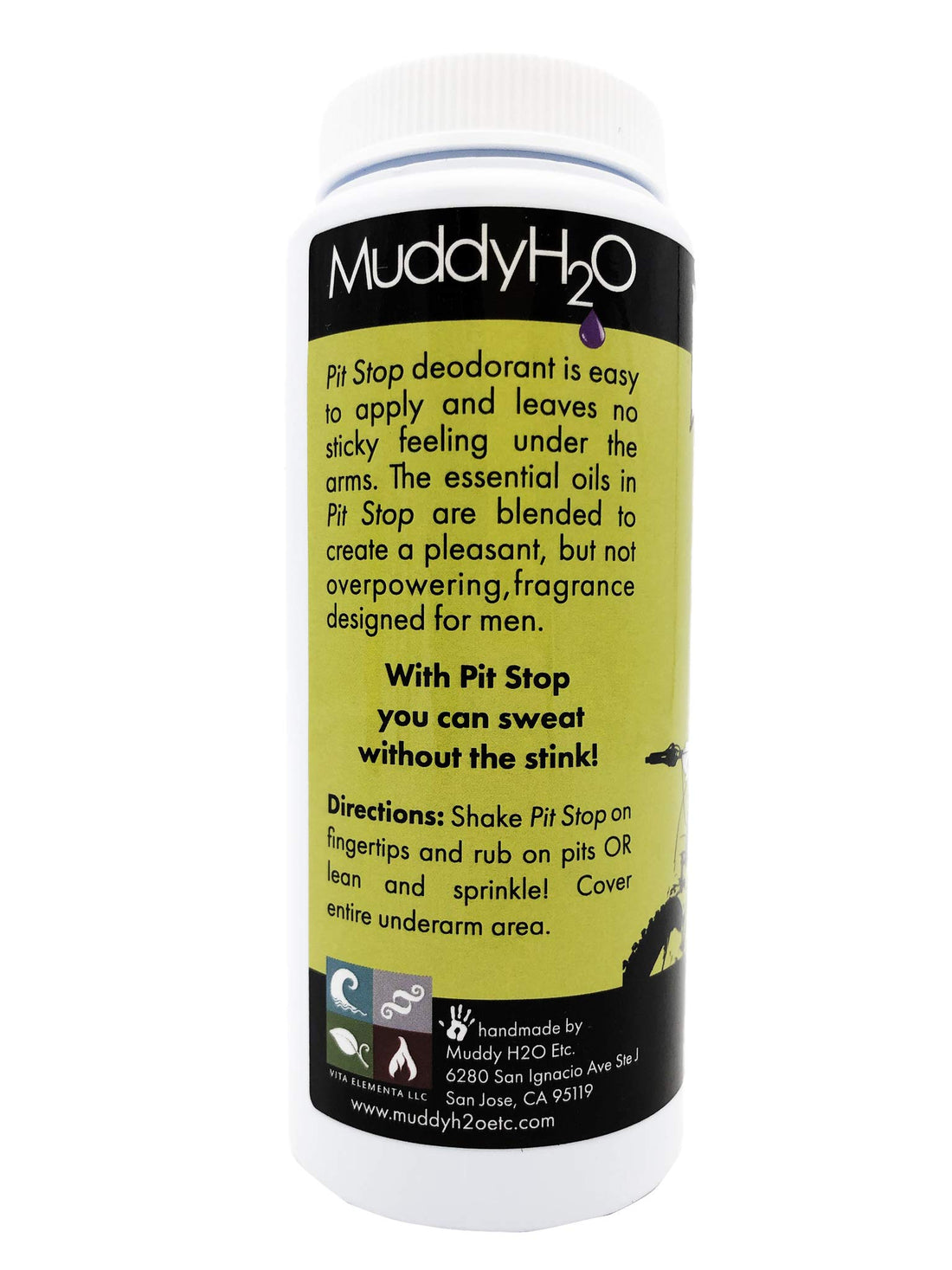 Pit Stop Deodorant by Muddy H2O - The Sweat Without the Stink - For Men 4 oz