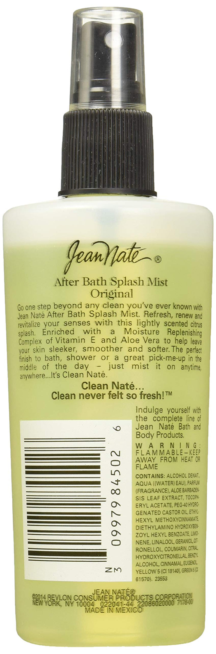 Revlon Jean Nate After Bath Splash Mist, 8 Ounce