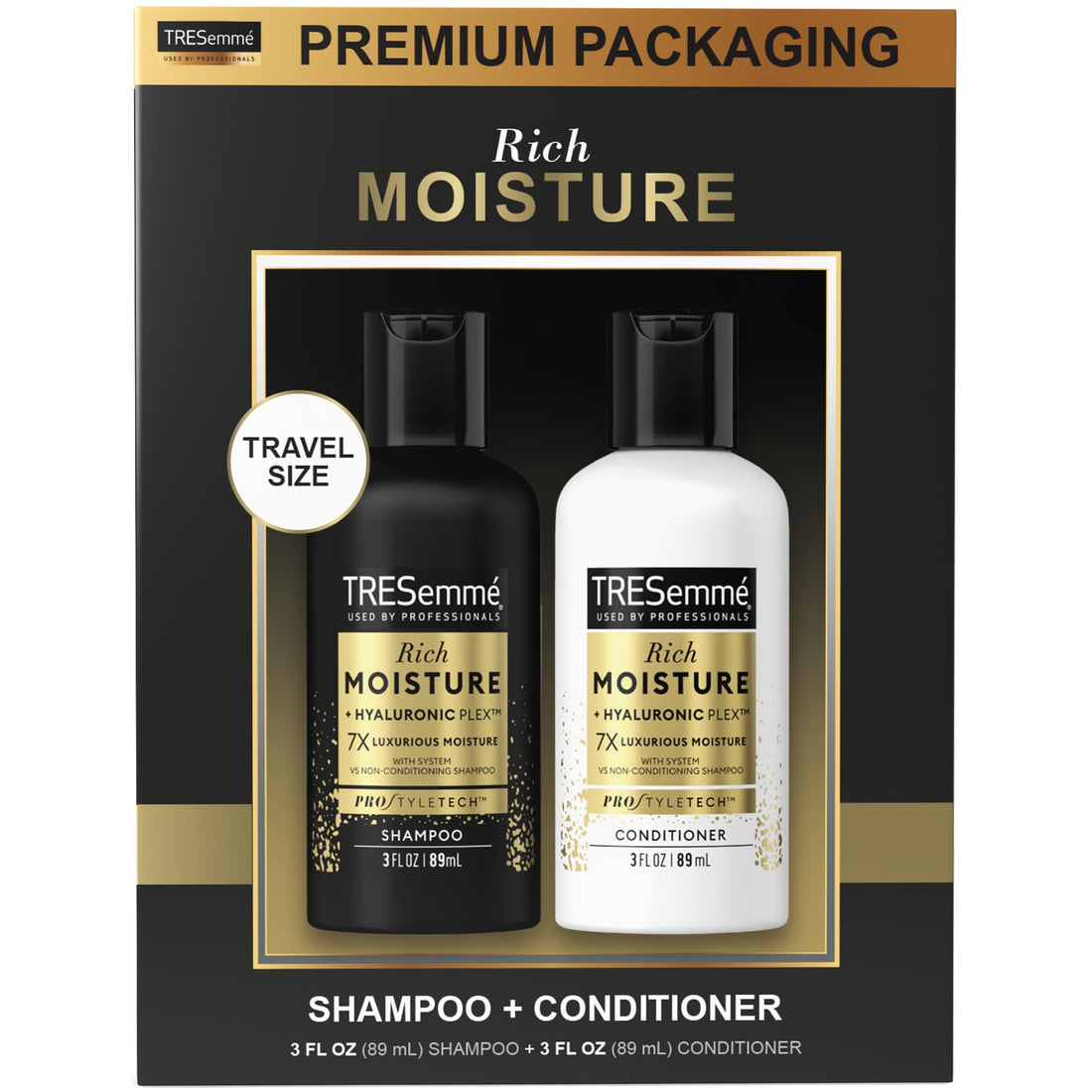 TRESemme Moisture Rich Shampoo & Conditioner, 88 ml Each Travel Size