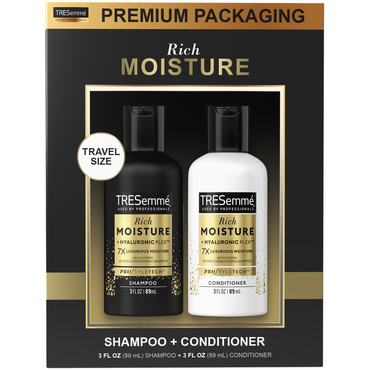 TRESemme Moisture Rich Shampoo & Conditioner, 88 ml Each Travel Size