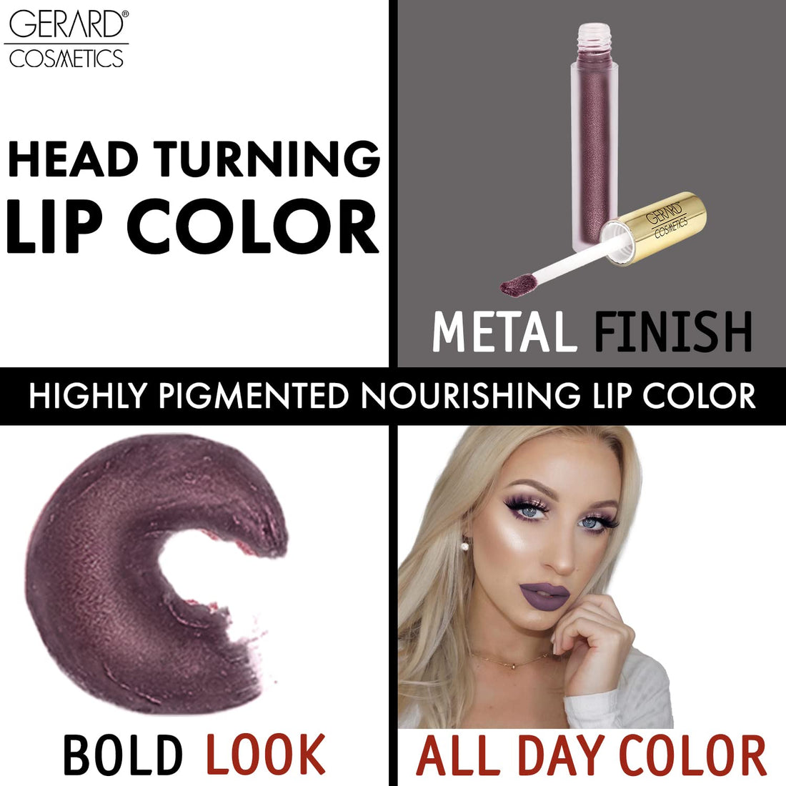 Gerard Metal-Matte Liquid Lipstick - UNDERWORLD