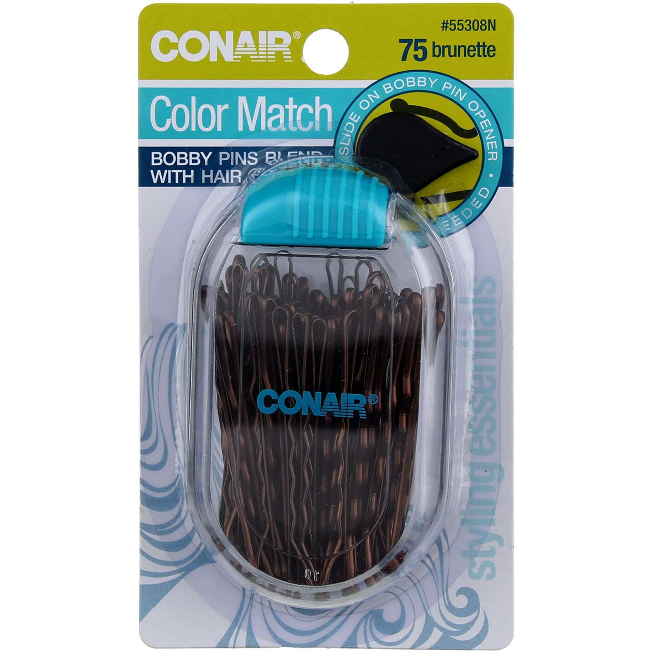 Conair Color Match Bobby Pins, Brown by Conair
