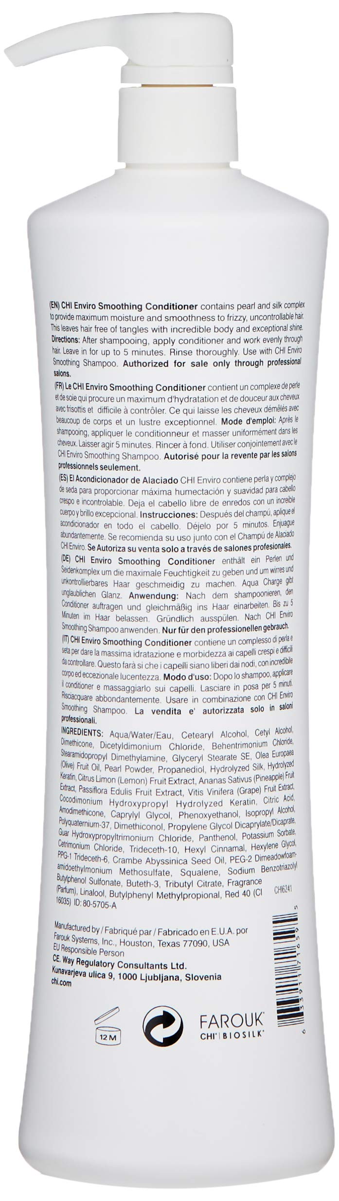 Cosmo Farouk Chi Enviro Smoothing Conditioner, 32 Ounce