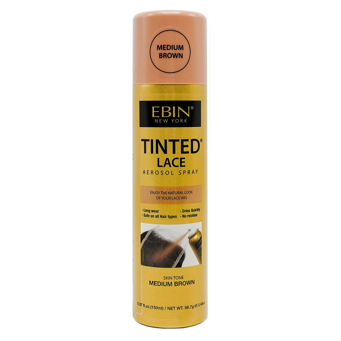 EBIN NEW YORK Tinted Lace Spray - 5.07oz (Medium Brown)