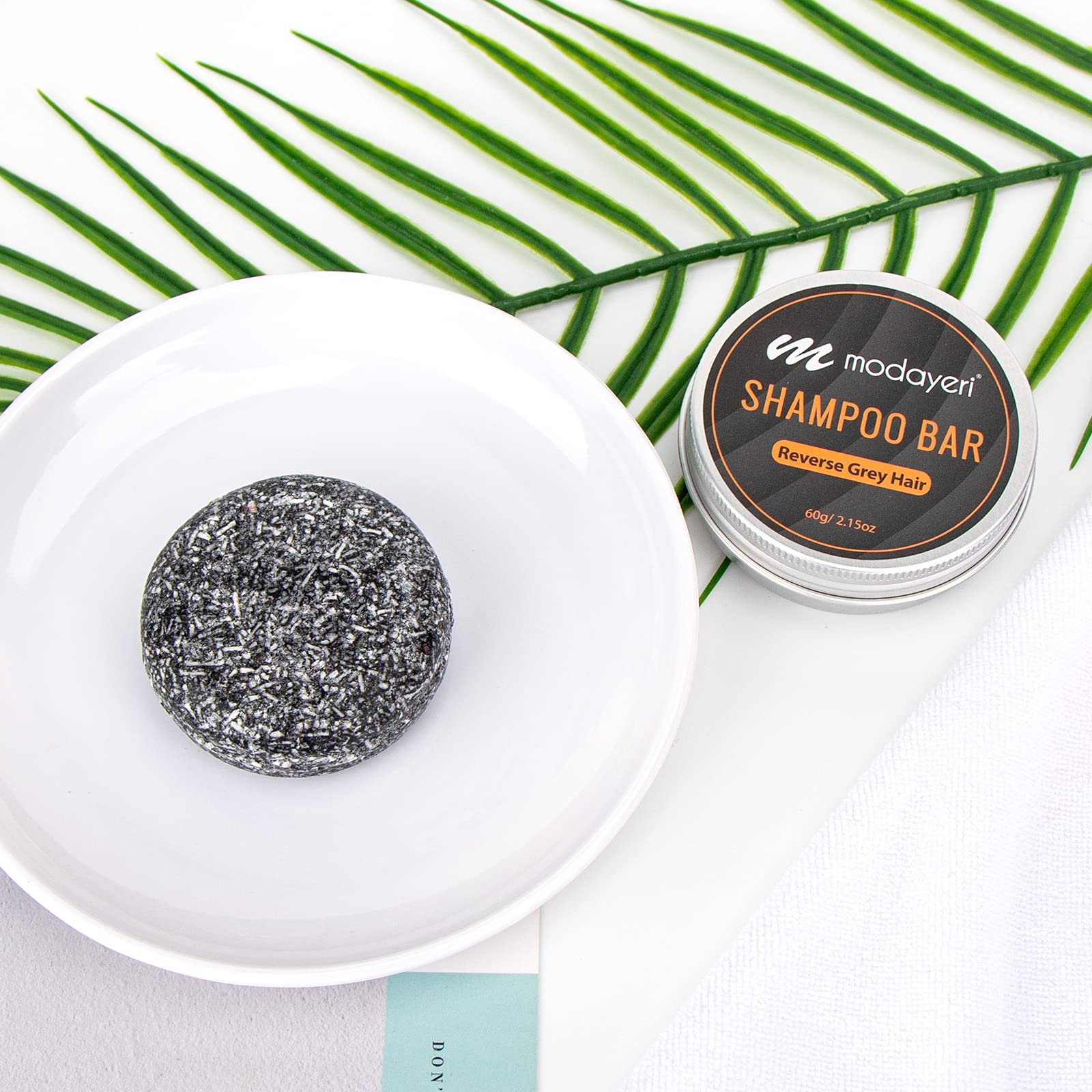 Reverse Grey Hair Shampoo Bar - Moisturizer, Extra Strength Refreshing Scalp , Gray Hair Coverage, Darkening, Natural Solid Shampoo, for Women and Men, Restore Shiny Hair, Paraben Free, 2.15 Oz