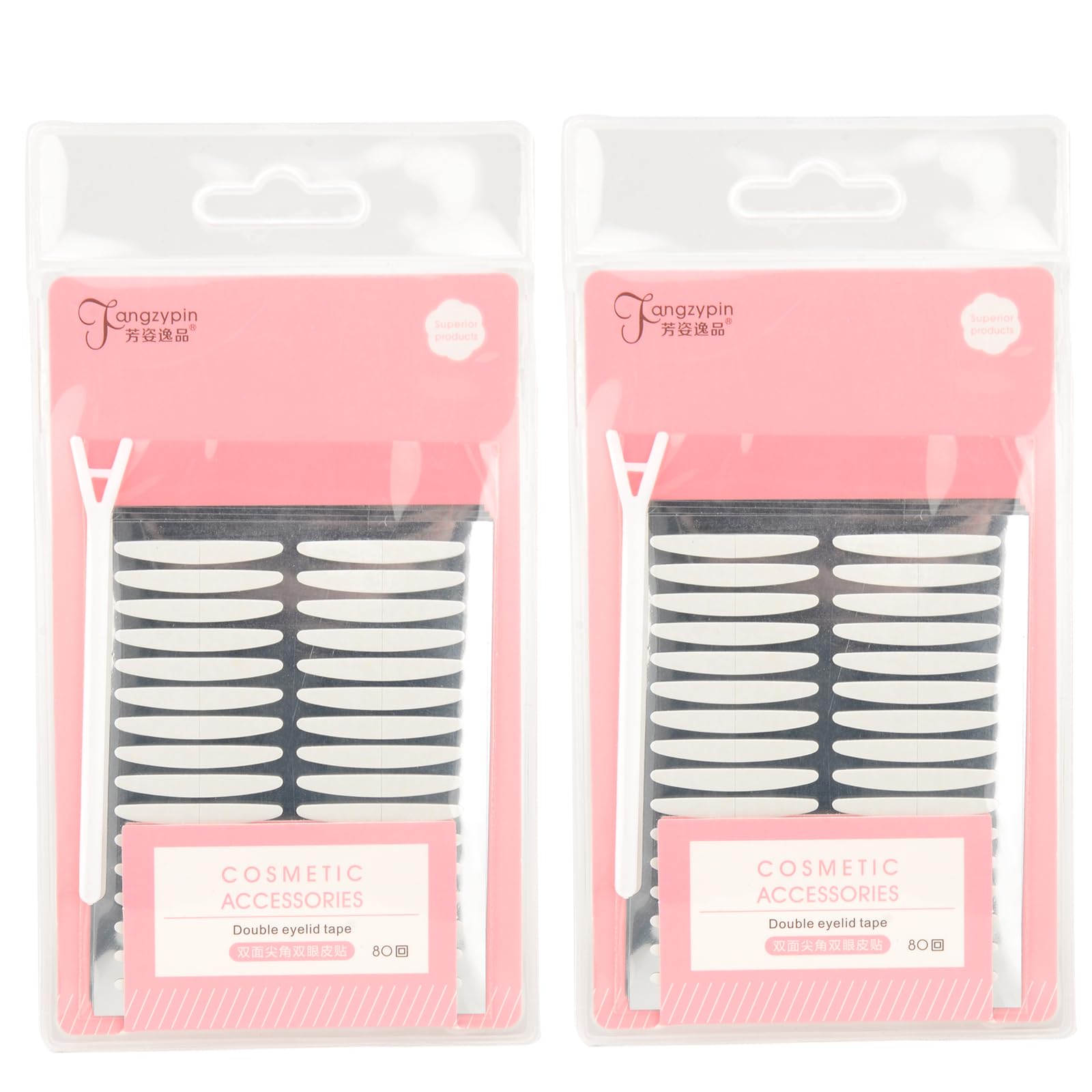 Pormasbenzer 2 Pack Of 100 Pairs: 400Pcs3/200Pairs Ultra Invisible Two-Sided Sticky Double Eyelid Tape Stickers, Instant Eyelid Lift Without Surgery, Perfect For Hooded, Droopy, Uneven, Mono-E