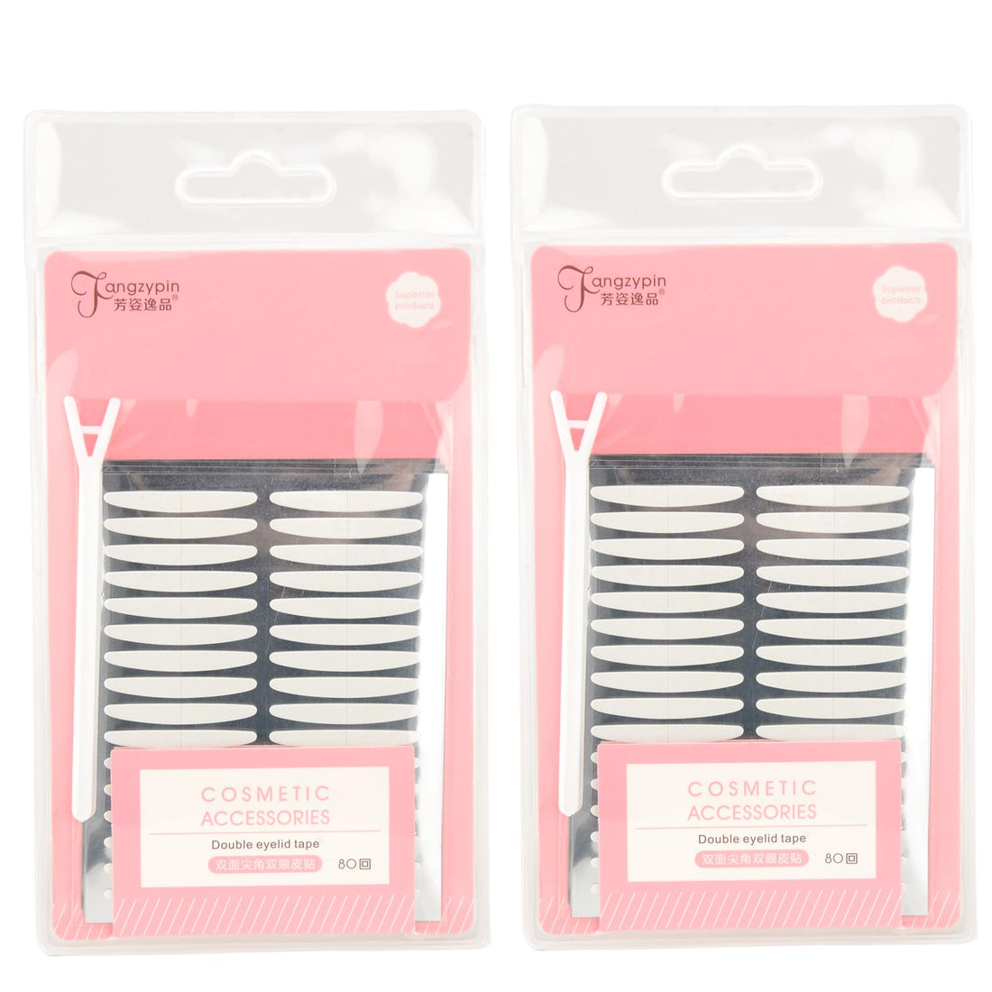 Pormasbenzer 2 Pack Of 100 Pairs: 400Pcs3/200Pairs Ultra Invisible Two-Sided Sticky Double Eyelid Tape Stickers, Instant Eyelid Lift Without Surgery, Perfect For Hooded, Droopy, Uneven, Mono-E