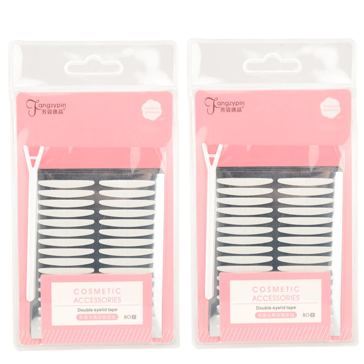 Pormasbenzer 2 Pack Of 100 Pairs: 400Pcs3/200Pairs Ultra Invisible Two-Sided Sticky Double Eyelid Tape Stickers, Instant Eyelid Lift Without Surgery, Perfect For Hooded, Droopy, Uneven, Mono-E