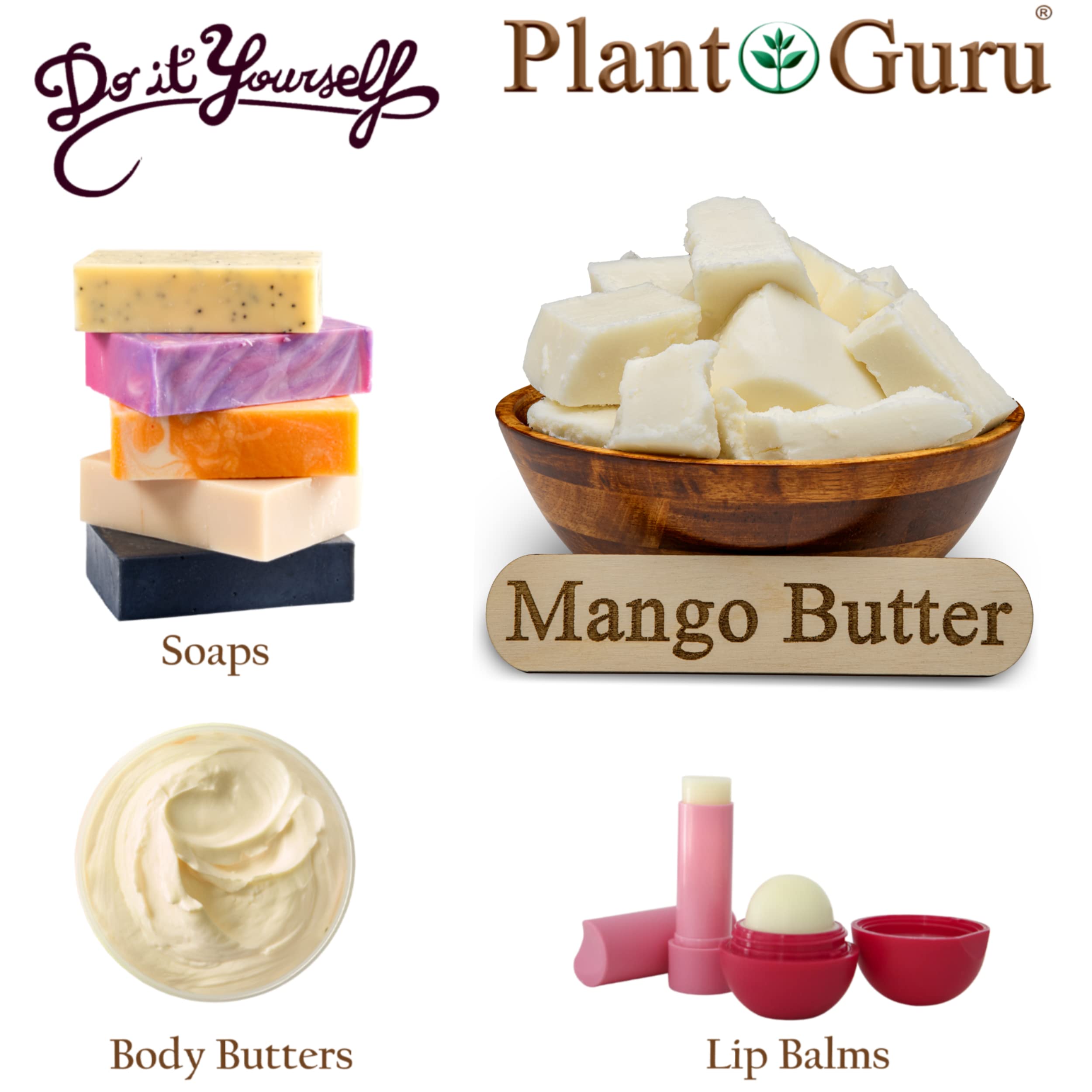 Mango Body Butter 8 oz. 100% Pure Raw Fresh Natural Cold Pressed. Skin Body and Hair Growth, DIY Creams, Balms, Lotions, Soaps.