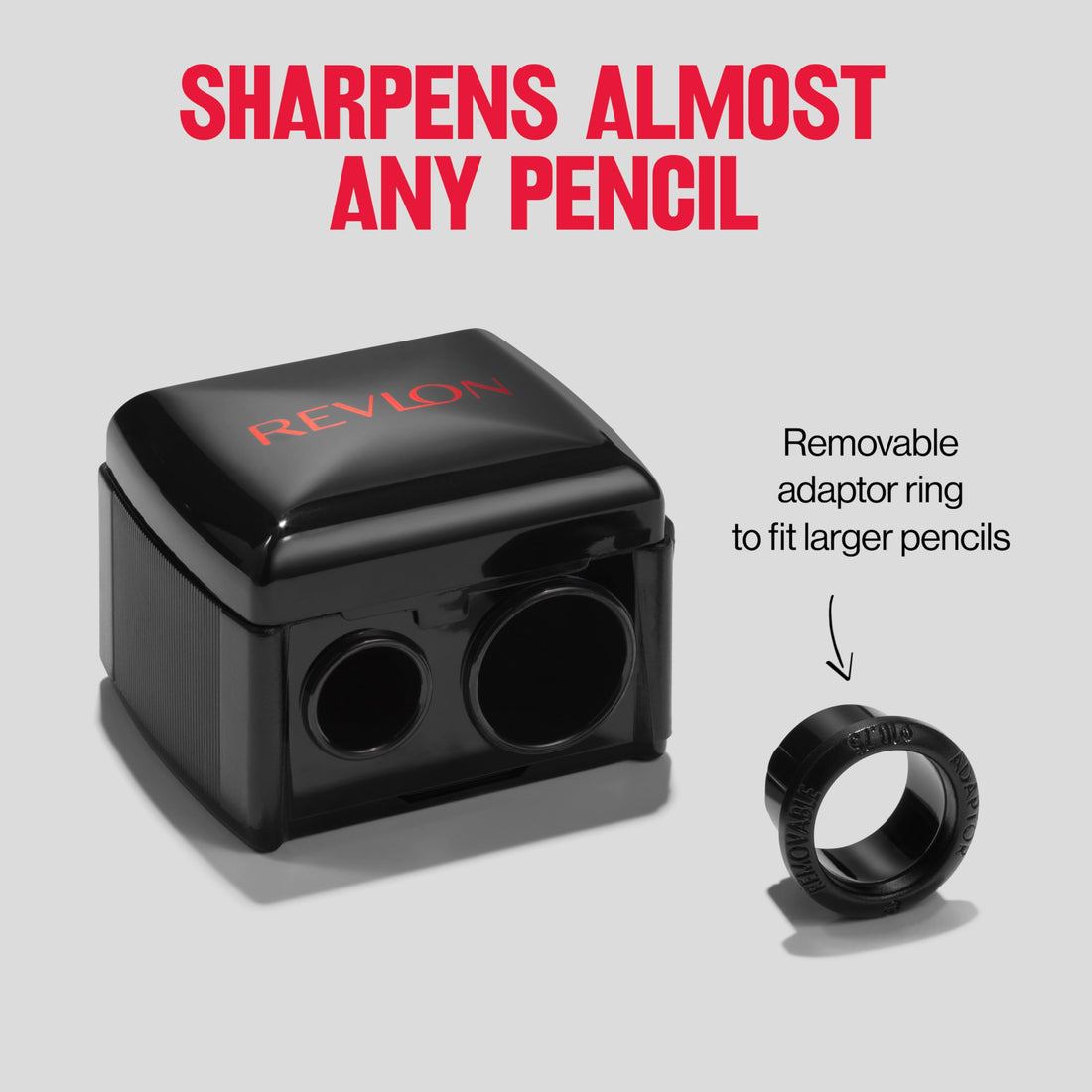 Revlon Universal Points Sharpener for Wooden & Plastic Makeup Pencils, Fits Small to Large Sizes, Easy to Clean, 1 Count