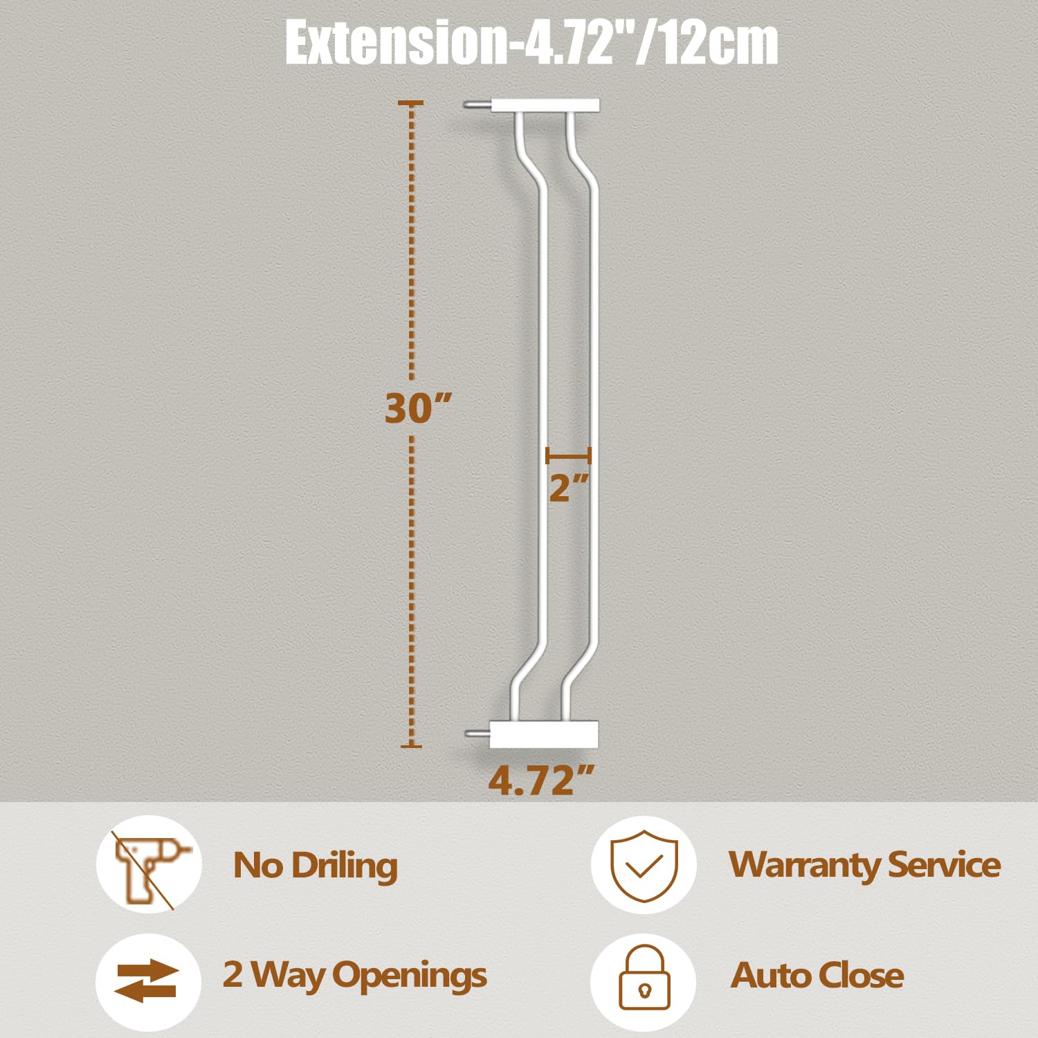 Fairy Baby Small Narrow Baby Gate for Doorways Stairs Hallway 25-27 Inch Wide, Pressure Mounted Walk Through Gates, Indoor Safety Child Gates for Kids or Pets