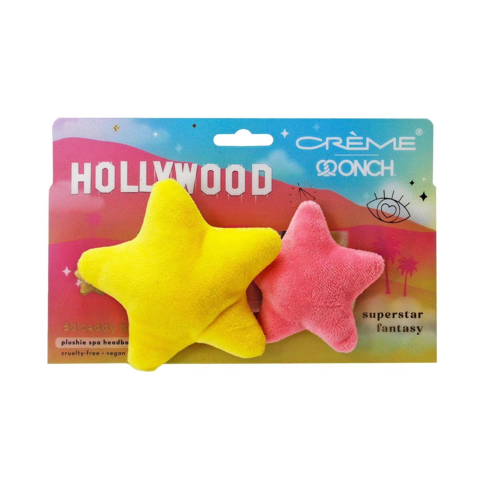 The Crème Shop x ONCH x Hollywood Plush Spa Headband, Headband for Washing Face, Skincare Headbands, Headbands for Women (Superstar Fantasy)