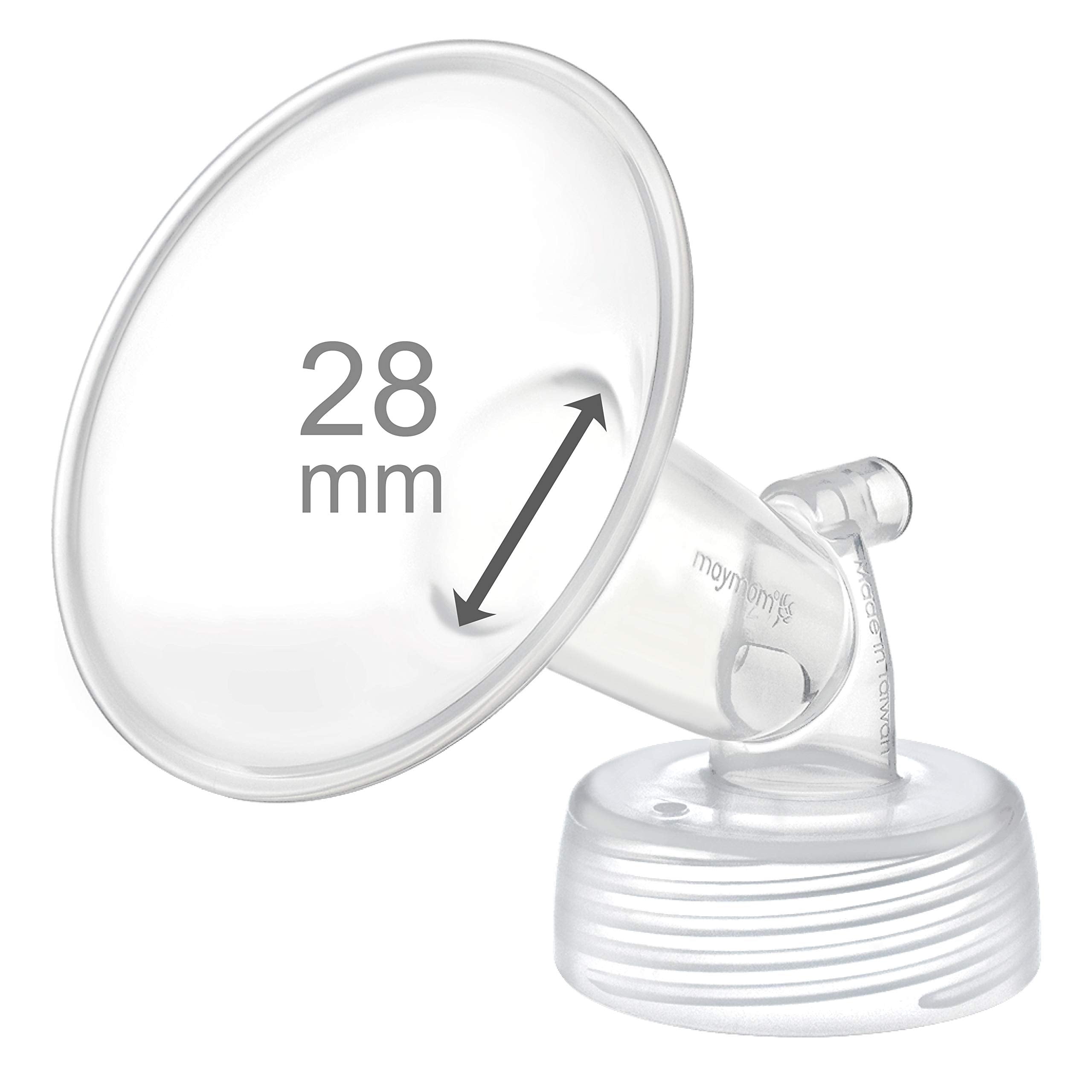 Maymom Wide Bottle Neck Pump Parts for Spectra S1 S2 Pumps; Incl One Wide 28 mm Mouth Flange; Not Original Spectra Flange