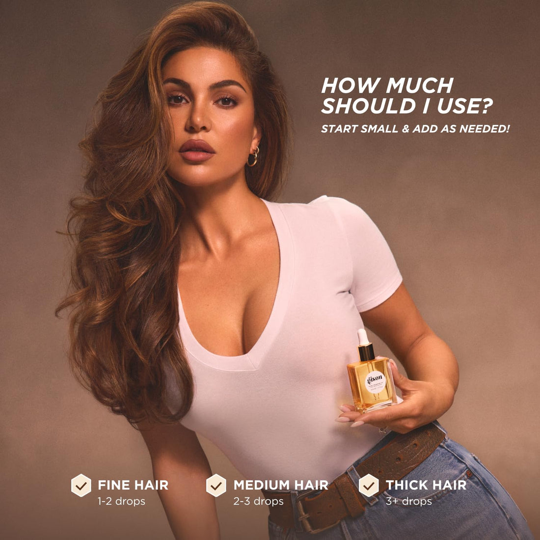 Gisou Honey Infused Hair Oil Mini - Hydrating & Frizz Control Treatment with Mirsalehi Honey, Adds Shine & Heat Protectant for All Hair Types, 0.7 Fl Oz