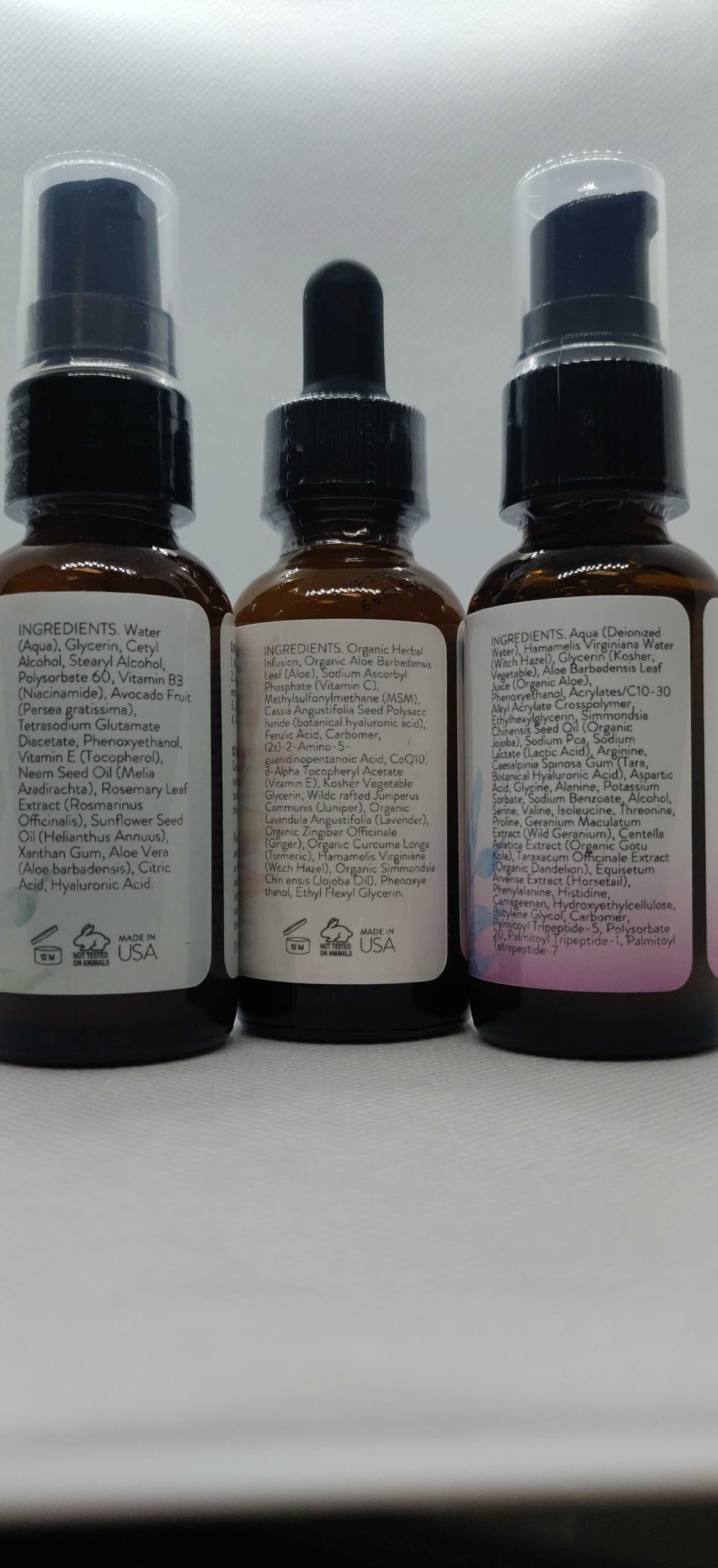 Natural Firm & Glow Skincare Set of 3 Serums – Skin Care Products With 20% Vitamin C Serum, Peptide Complex Serum, Niacinamide Vitamin B3 Serum - Peptides Serum for Face - Face Serum by Eva Naturals