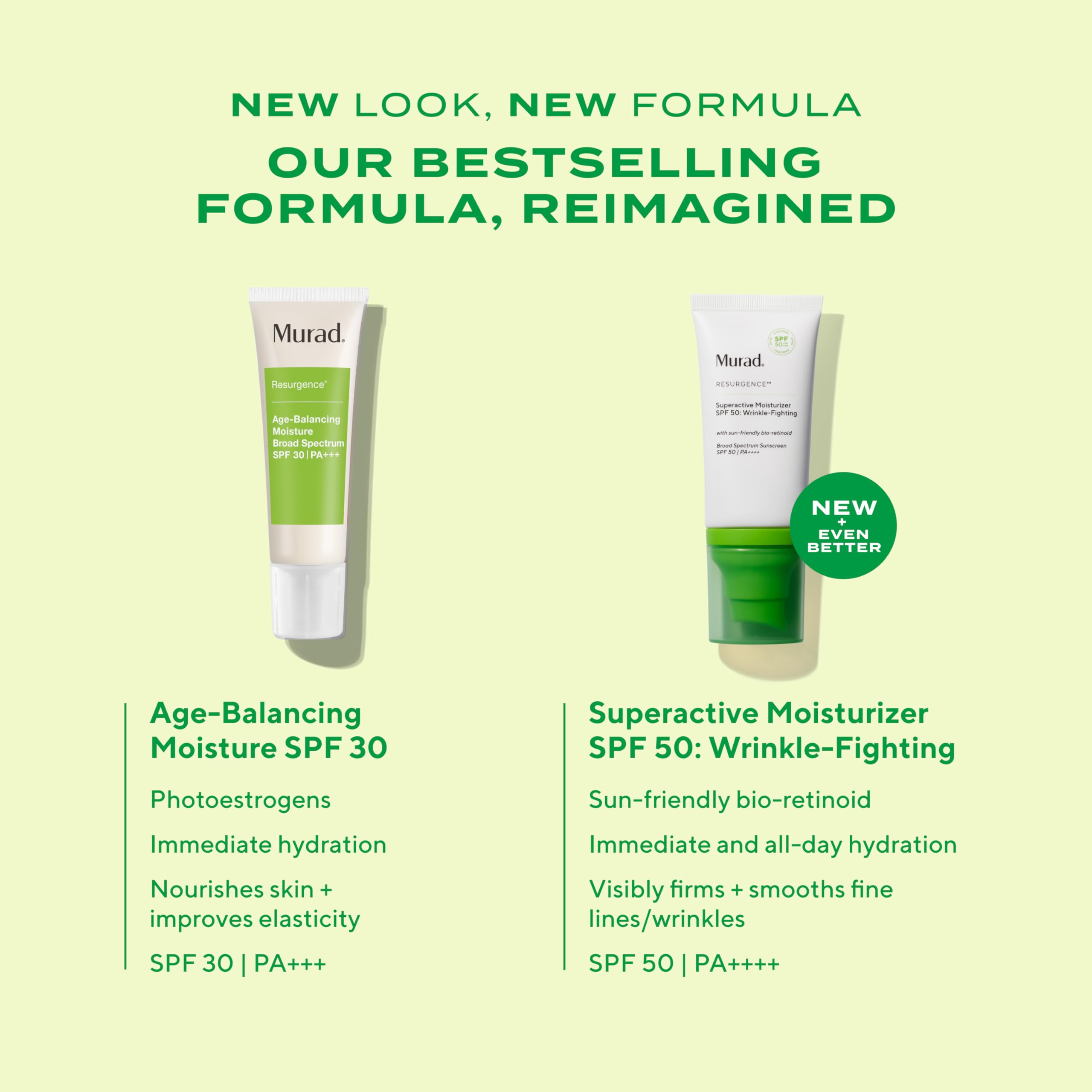 Murad Superactive Wrinkle-Fighting Moisturizer SPF 50 - Bio-Retinoid Ultra Sheer Facial Sunscreen Gently Targets Fine Lines and Wrinkles With Aging Protection From UVB/UVA - 1.7Fl Oz