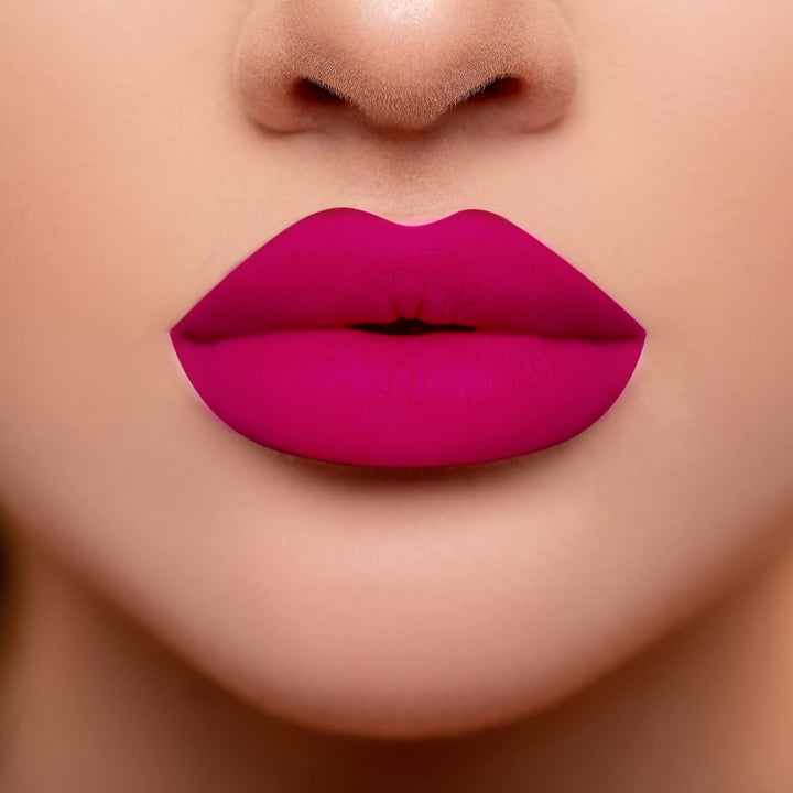 Klara Cosmetics Kiss Proof Lipstick 08 Fuchsia Pop Bold Vibrant Pink Liquid Matte Lipstick Long Lasting Full Colour Pigment, 8ml / 0.27 Fl.Oz