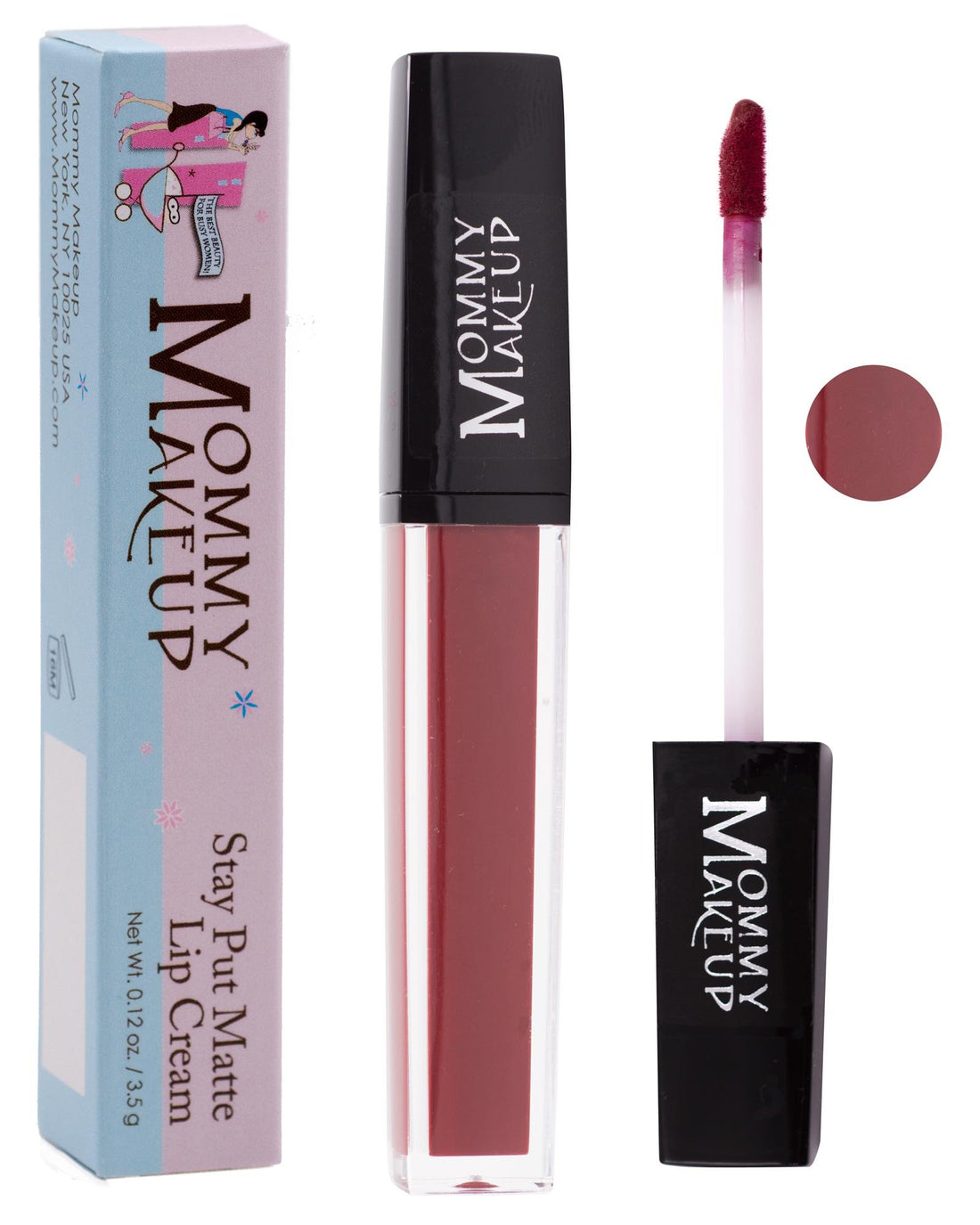 Stay Put Matte Lip Cream | Kiss-Proof Matte Lipstick - Paraben Free - Harlow, a bordeaux red