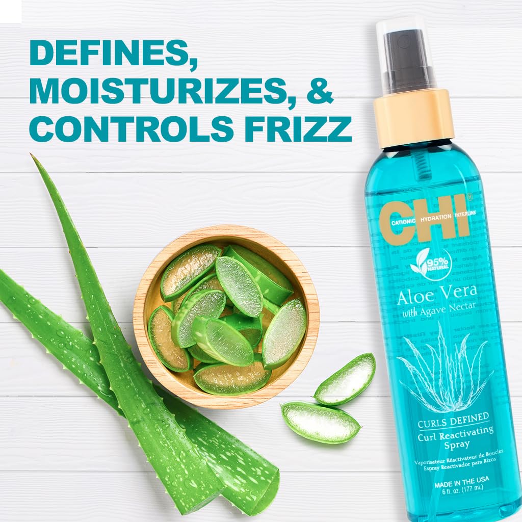 CHI Aloe Vera with Agave Nectar Curls Defined Curl Reactivating Spray 177ml/6oz