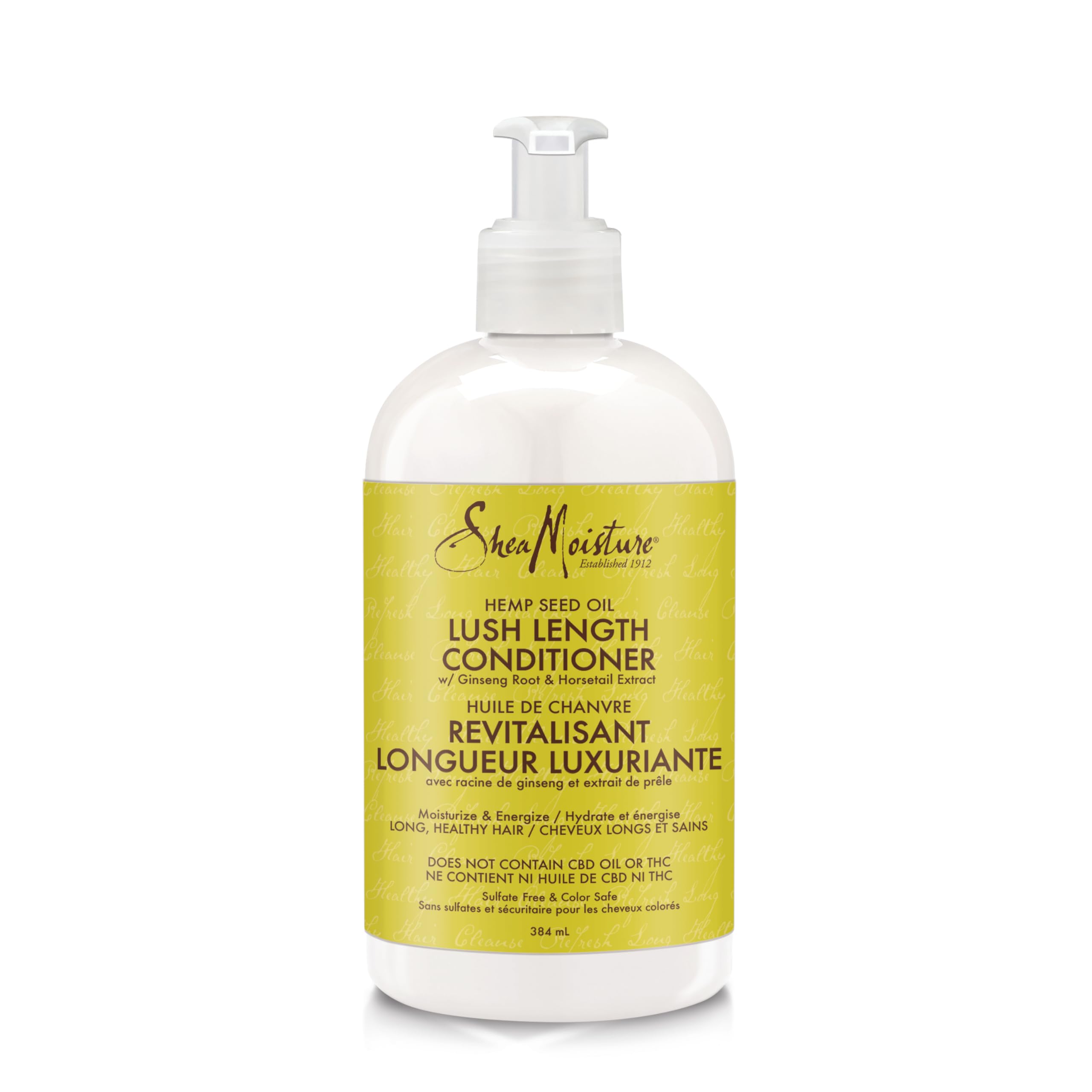 Shea Moisture Cannabis Sativa Hemp Seed Oil Lush Length Conditioner Unisex, 12.98 Fl Oz (Pack of 1)