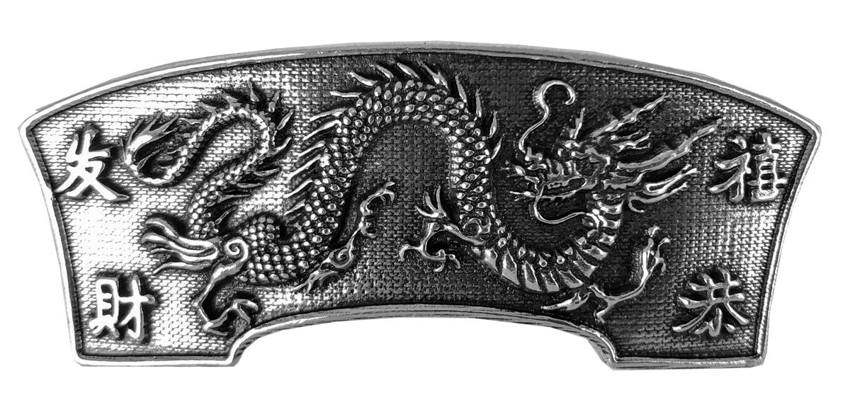 Dragon Hair Clip, Medium Hand Crafted Metal Barrette Made in the USA with a 70mm Imported French Clip by Oberon Design