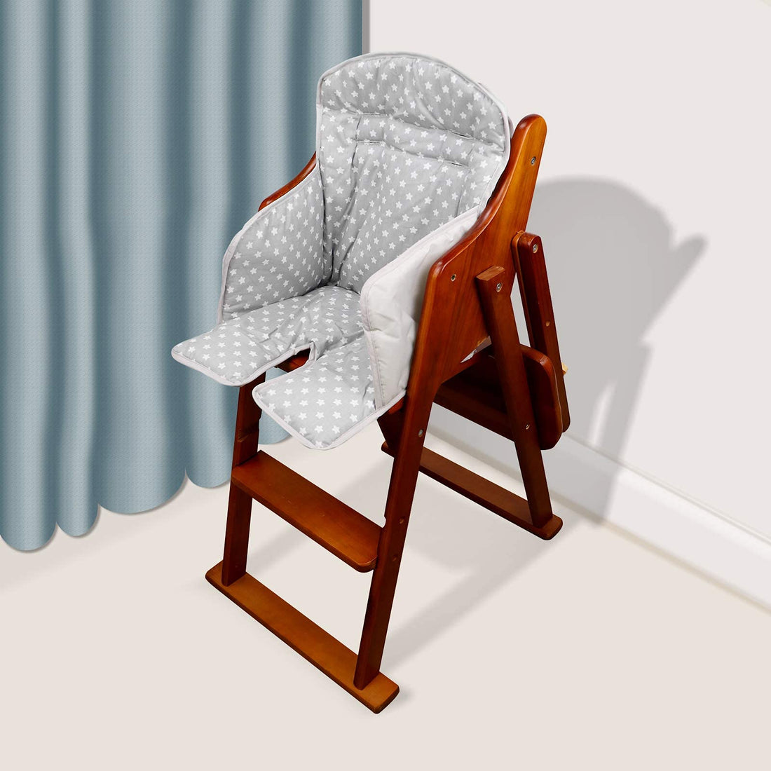 twoworld High Chair Cushion, High Chair Seat Cover for Baby Dining Hair (Gray Star)