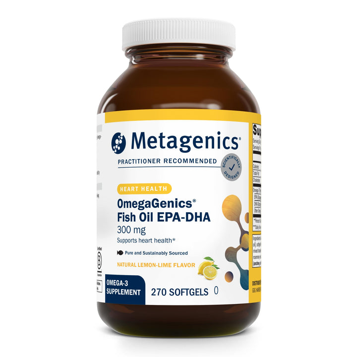 Metagenics OmegaGenics Fish Oil EPA-DHA 300mg - Daily Omega 3 Fish Oil Supplement to Support Cardiovascular, Musculoskeletal and Immune System Health - 270 Softgels