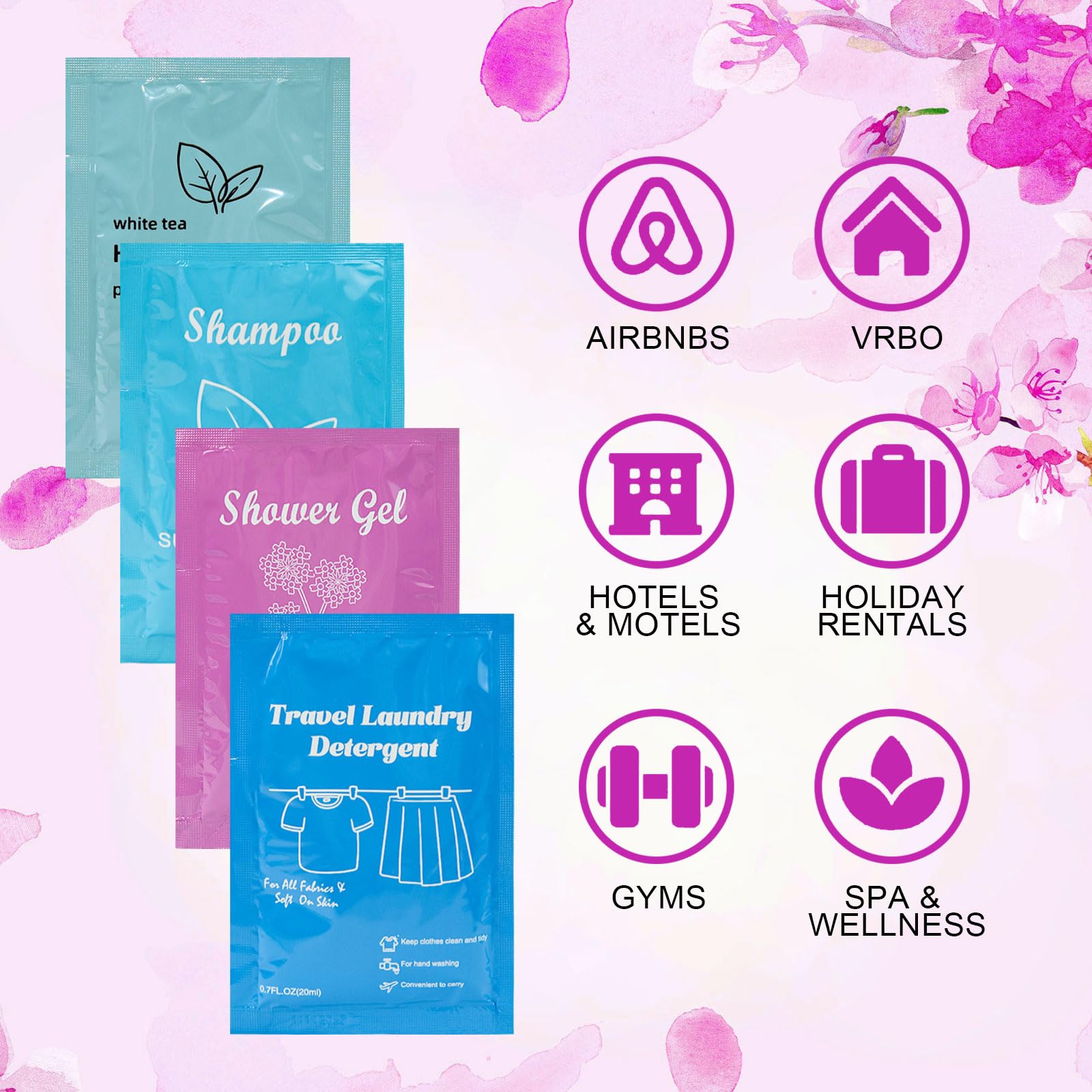 Body Wash Shampoo Conditioner Set Travel 0.7fl Oz,Shampoo Bulk and Travel Size Liquid Laundry Detergent 0.7floz for Hand Washing,Bulk Hygiene Kits for Homeless Guests (pack of 10)