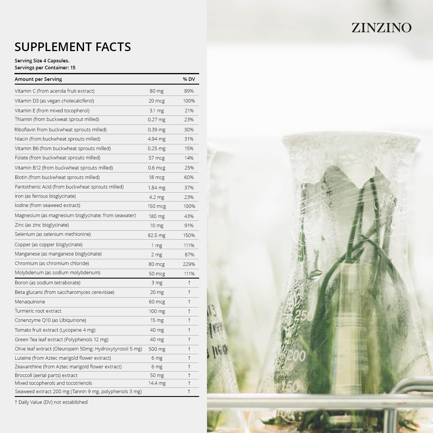 Zinzino Xtend + - Multi Immune Supplement - Essential Vitamins, Minerals & Vitamin C for Immune Support, Energy & Focus - 60 Capsules