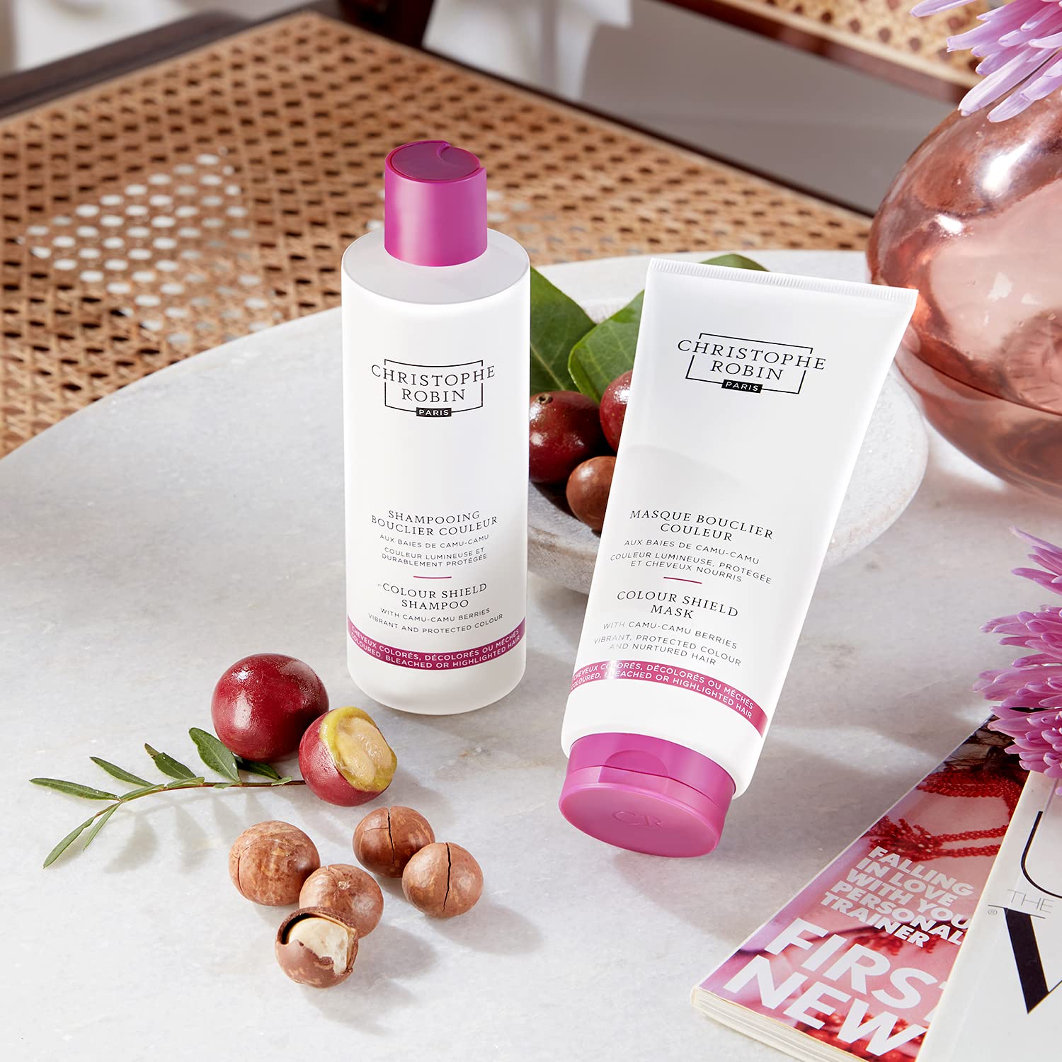 Christophe Robin Color Shield Shampoo With Camu Camu Berries for Color-Treated Hair - Nourishing, Anti-fade 8.4 fl. oz