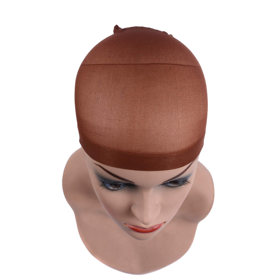 12 pieces Wig Caps Dark Brown Stocking Nylon Wig Caps for Women Mesh Wig Cap (Dark Brown)