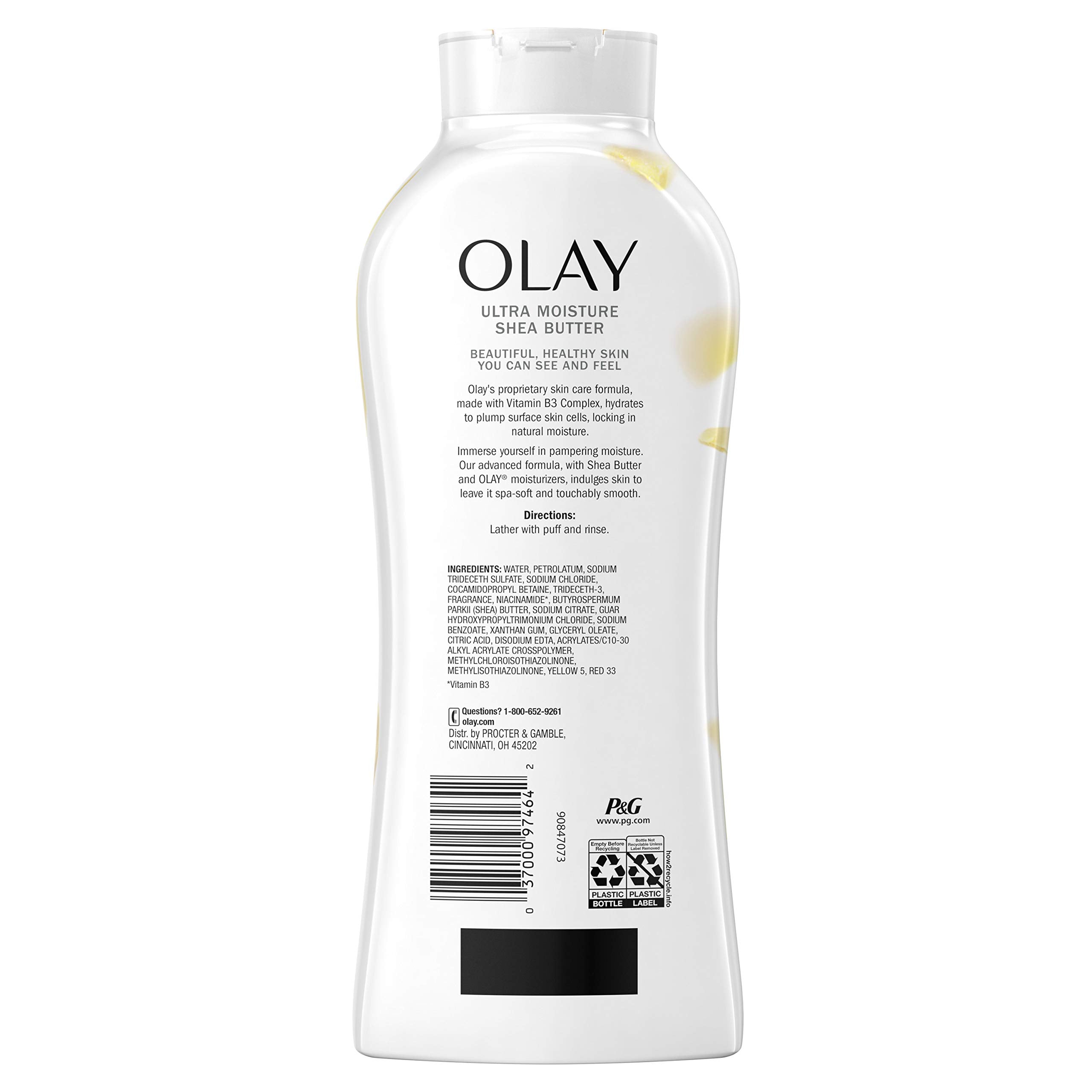 Olay, Ultra Moisture Shea Butter Body Wash Fluid Ounce, 22 Fl Oz