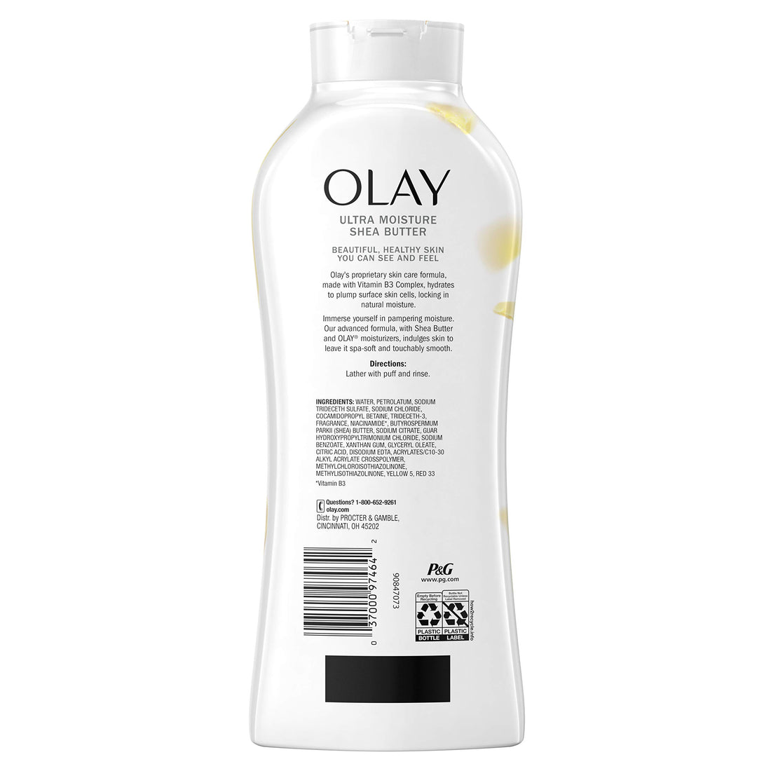 Olay, Ultra Moisture Shea Butter Body Wash Fluid Ounce, 22 Fl Oz