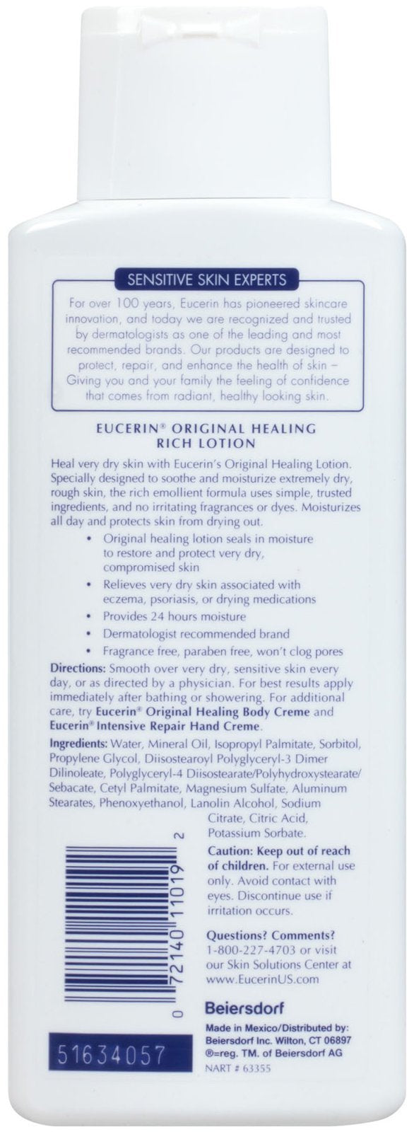 Eucerin Original Moisturizing Body Lotion 8.4 oz