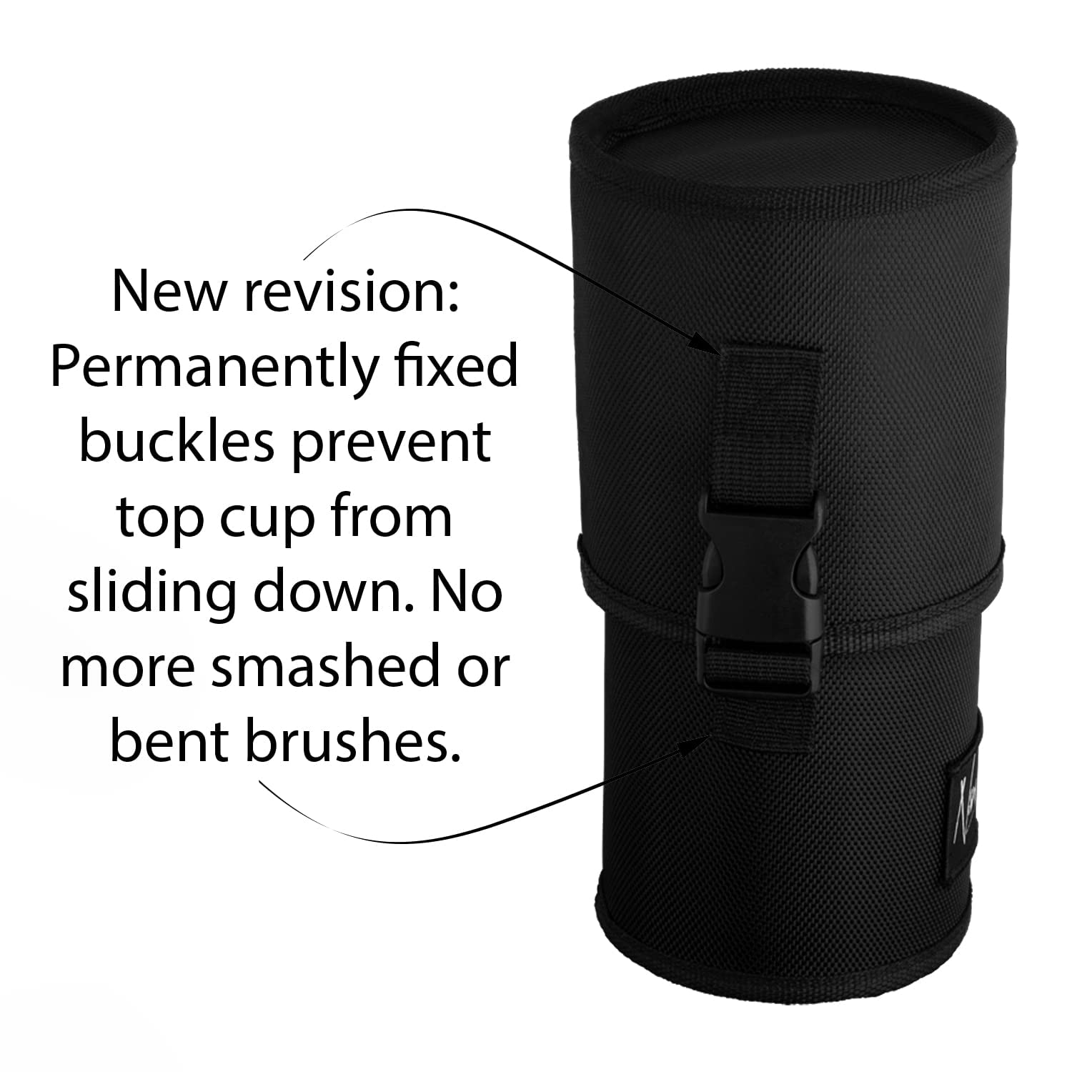 Nanshy Makeup Brush Holder Tube Pouch Bag Stand Up Cosmetic Case