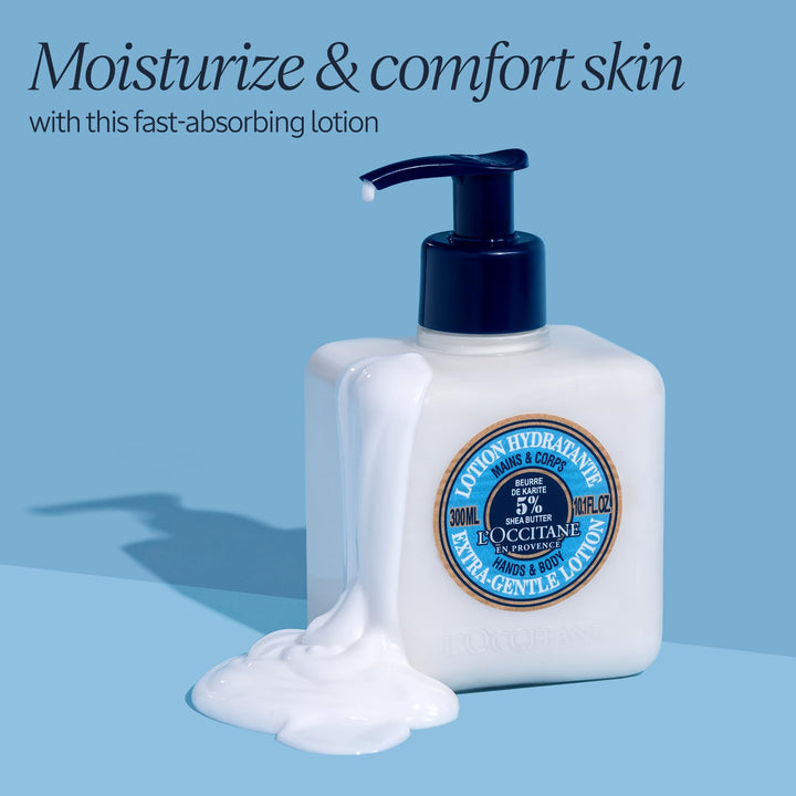 L'Occitane Extra-Gentle Lotion: Moisturizing | Comfort Skin | Fast-Absorbing Lotion | With 5% Organic Shea Butter | Fresh Scent | Vegan