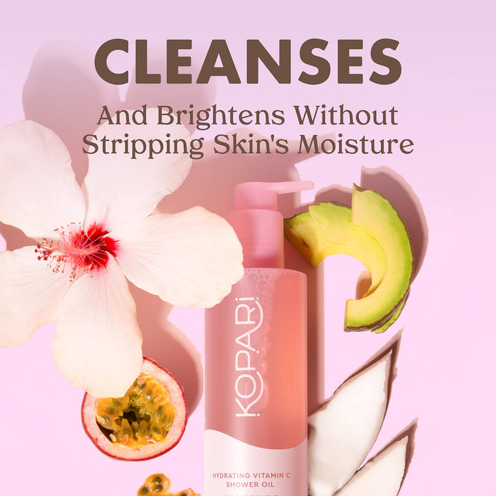Kopari Sudsy Shower Oil - Skin Cleansing, Moisture Locking, Skin Hydrating Shower Oil (8.4oz)