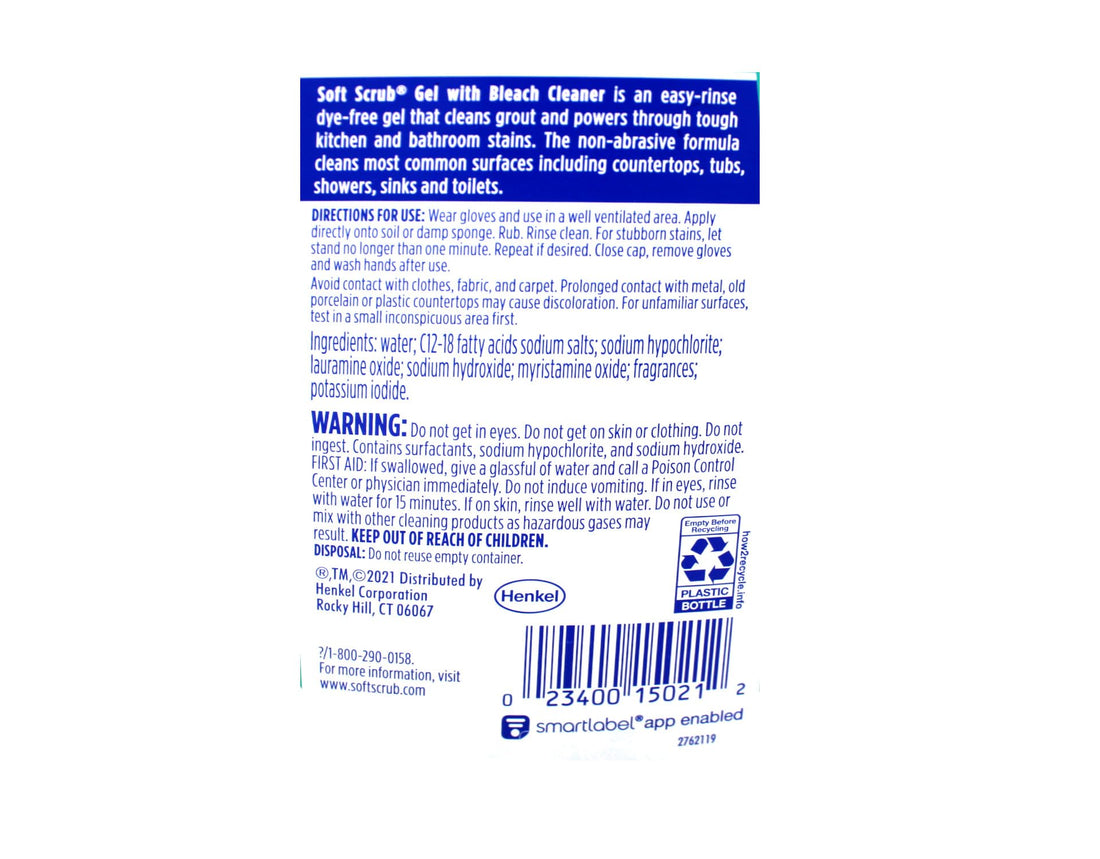 Soft Scrub Soft Scrub Gel Cleanser with Bleach -12.6 Fl Oz (Pack of 2)