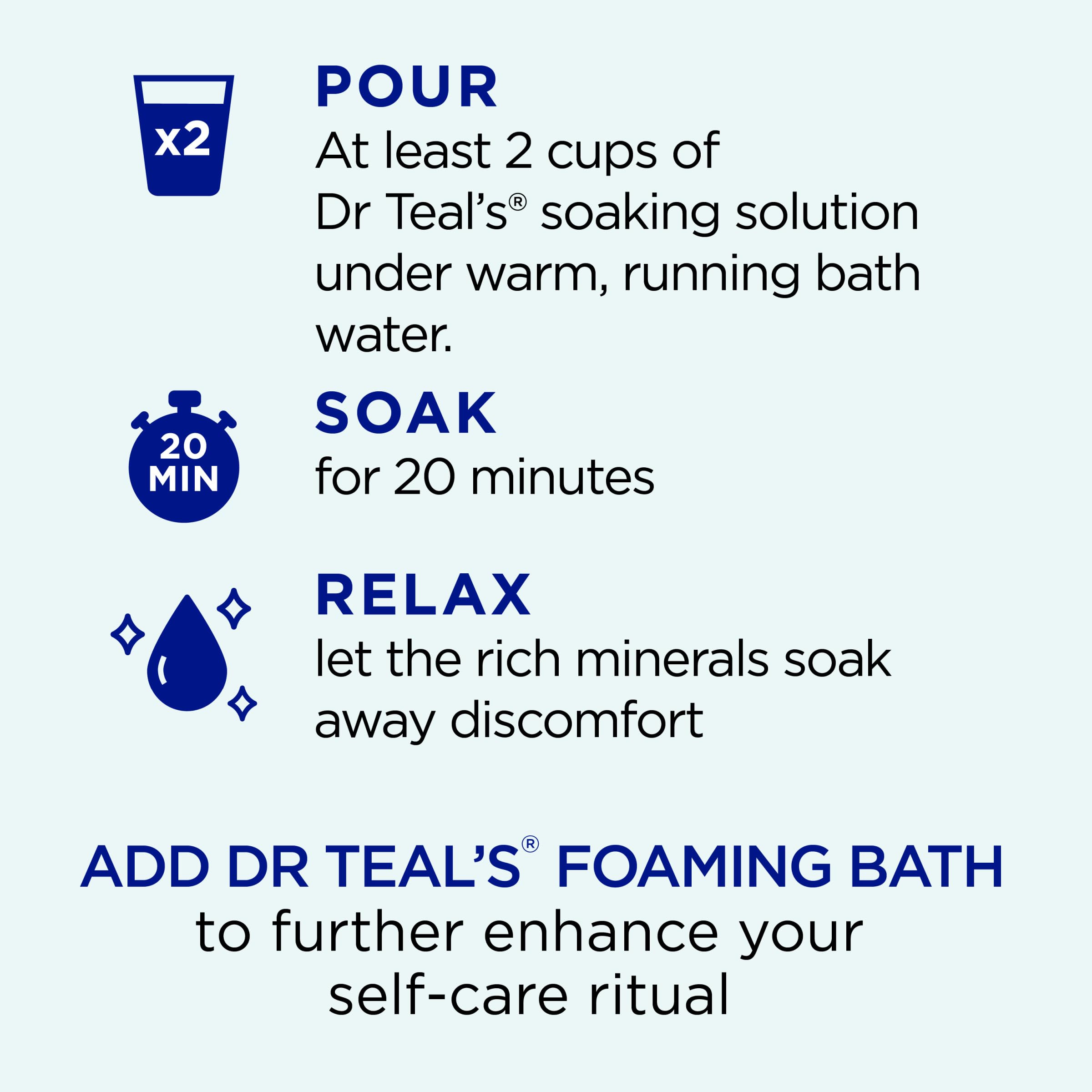 Dr Teal's Epsom Salt Magnesium Soak, Arnica Body Relief with Arnica, Menthol & Essential Oils, 3 lbs