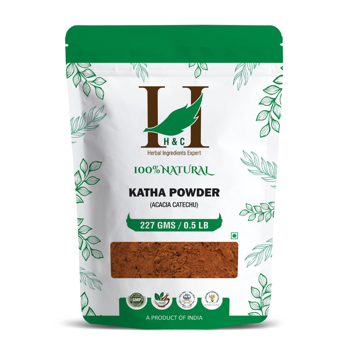 H&C Herbal Ingredients Expert Natural Katha Powder | Katha Powder for Hair Colour - 227 Grams