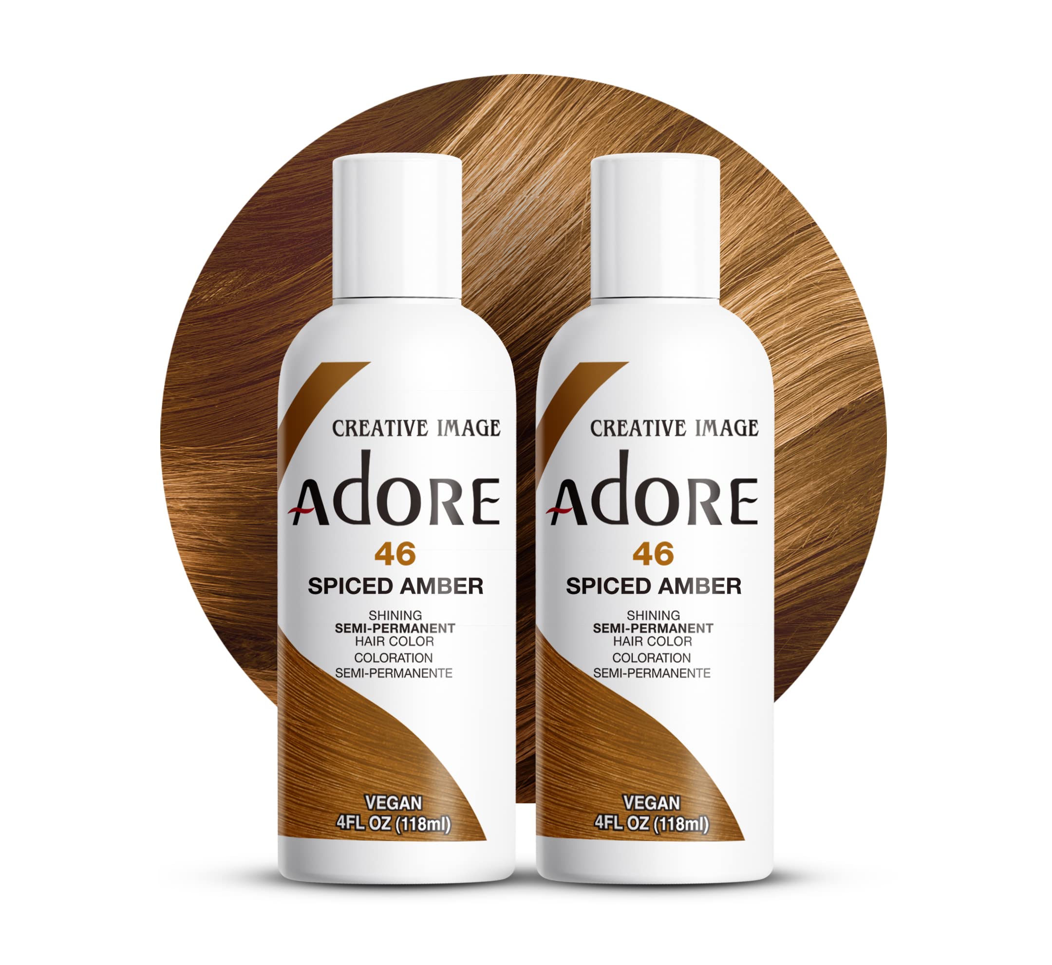 Adore SemiPermanent Haircolor 046 Spiced Amber 4 Ounce (118ml) (2 Pack)