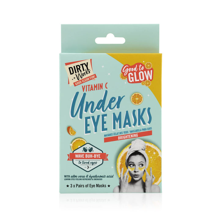 Dirty Works Brightening Eye Masks, 3 Pairs.