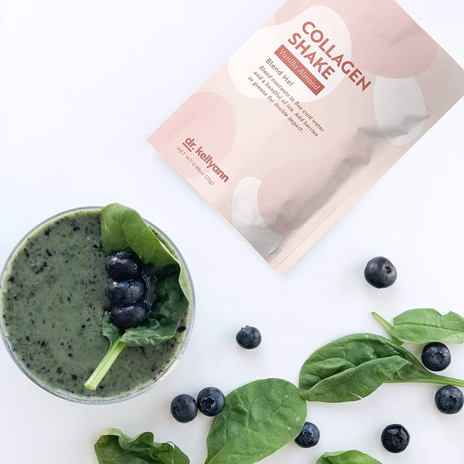 Dr. Kellyann Keto Vanilla Almond Shakes (7 Servings) – Grass-Fed Collagen Protein, Gluten-Free, Non-GMO, Keto-Friendly, 1 Pack