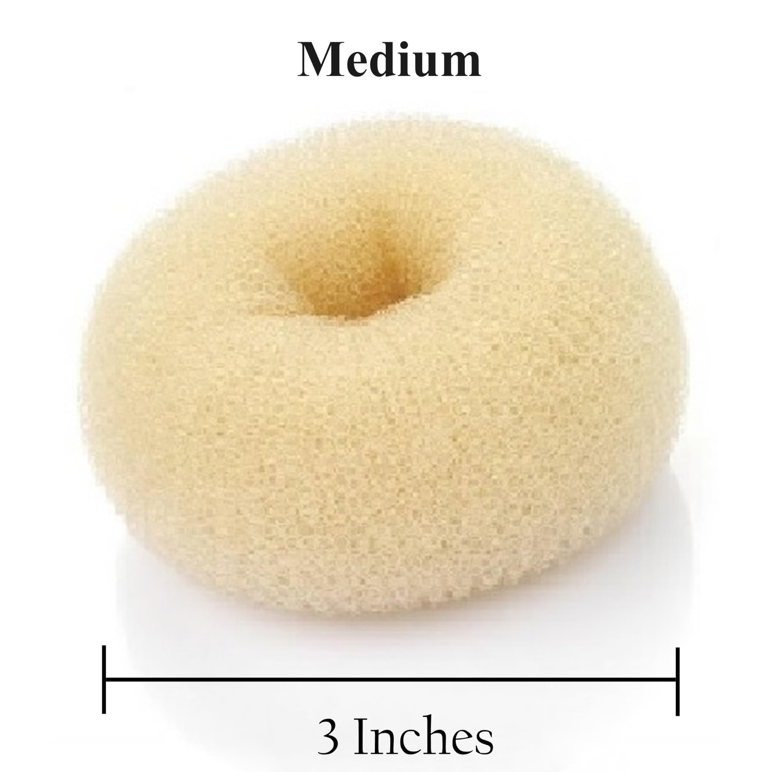 Beaute Galleria - Chignon Hair Donuts Ring Style Bun Maker (Medium, Beige)