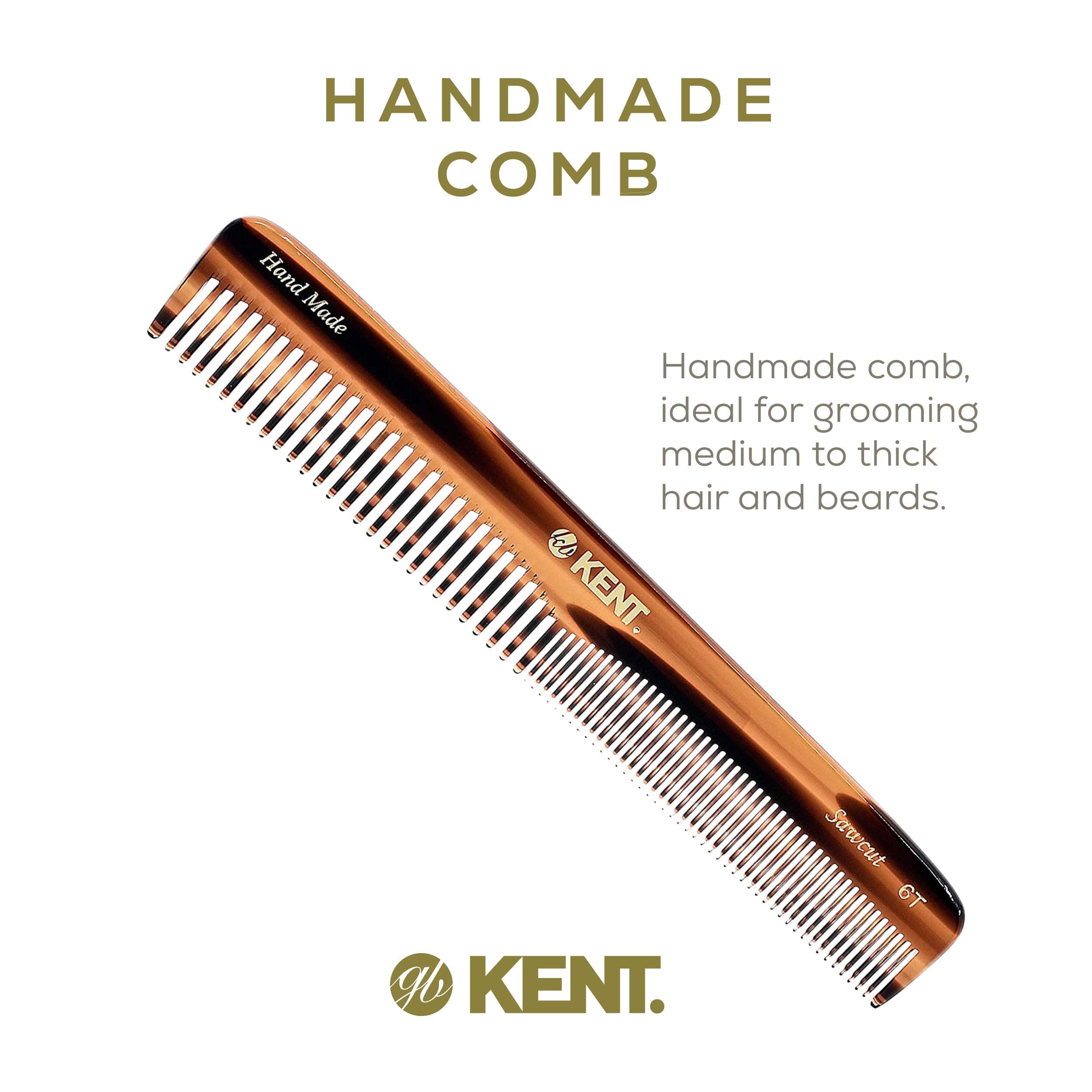 Kent Authentic Handmade Dressing Table Comb, Dark Brown, 175mm