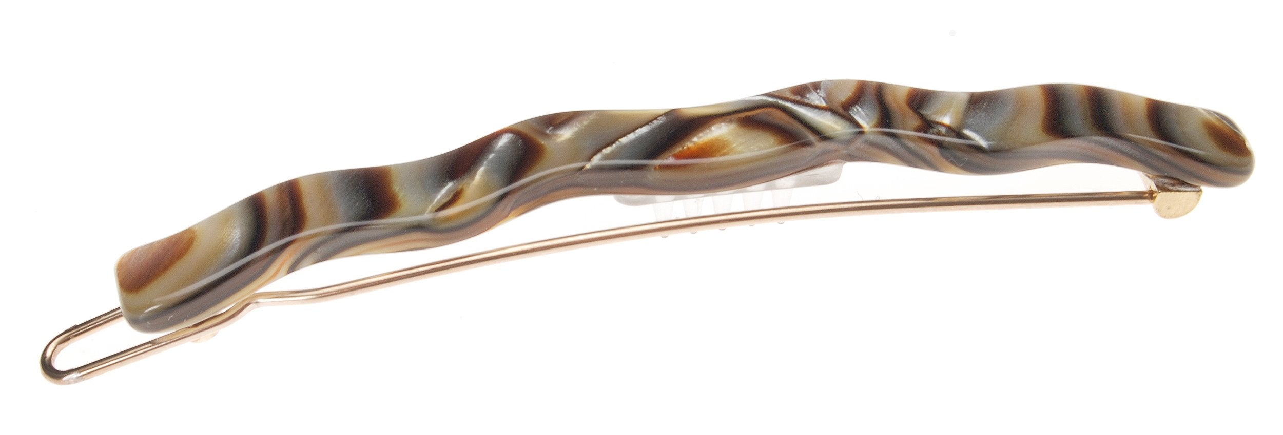 Onyx : France Luxe Wavy Tige Boule Barrette - Onyx