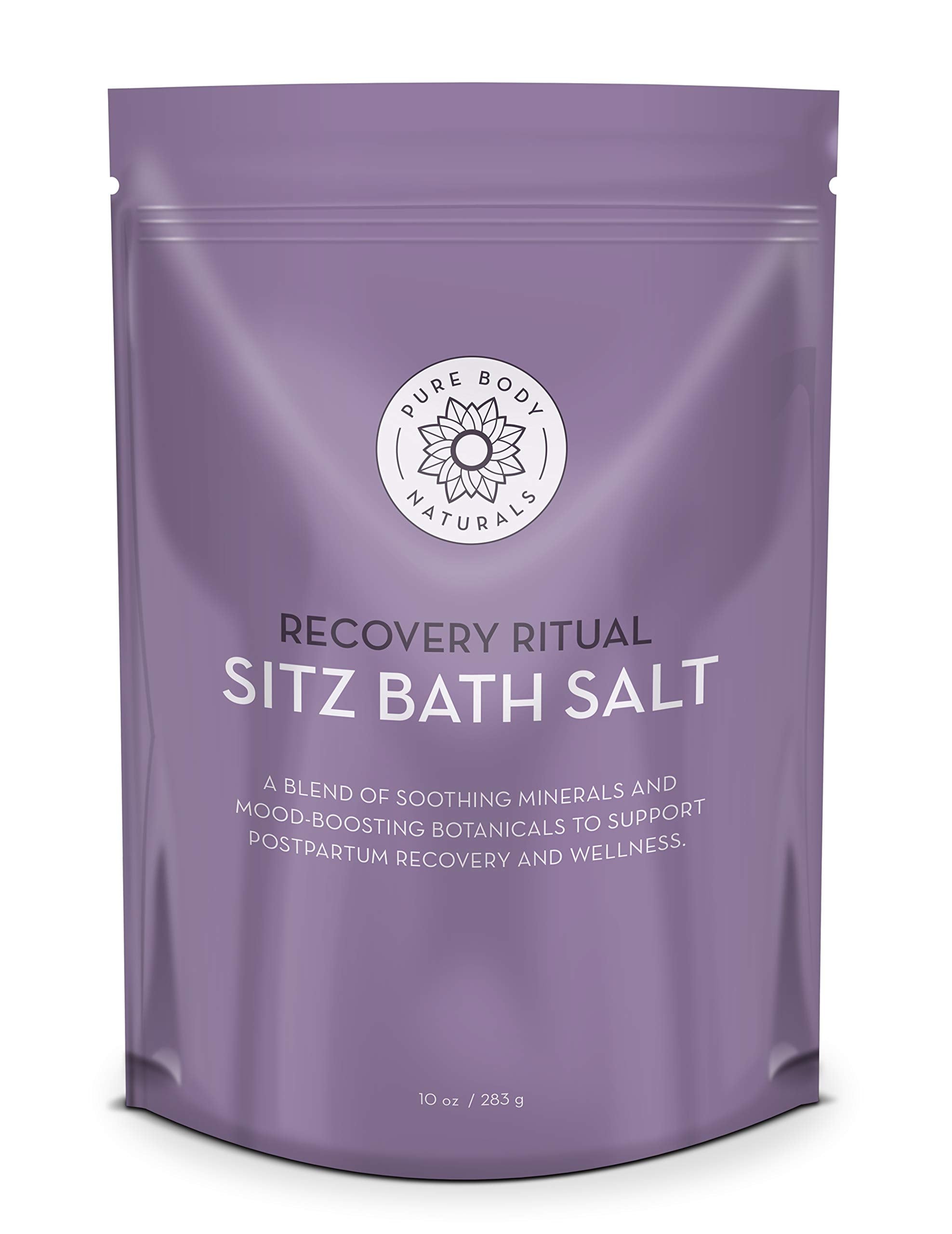 Sitz Bath Salt, Postpartum Bath Salt and Hemorrhoid Treatment, All-Natural Sitz Bath Soak, 10 oz by Pure Body Naturals