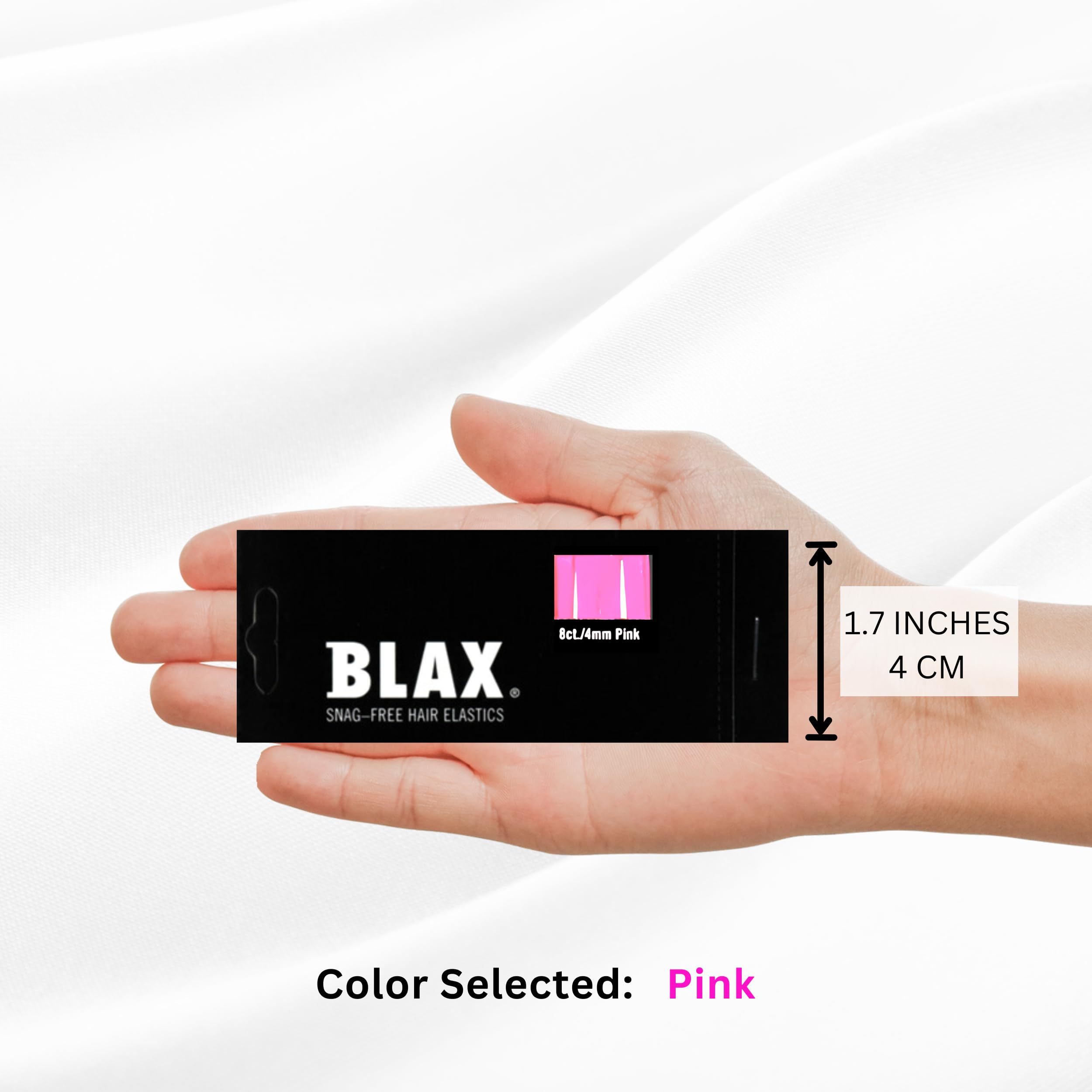Blax PINK 4mm Snag Free Hair Elastics 8 pcs, 2 pack, Value Pack......