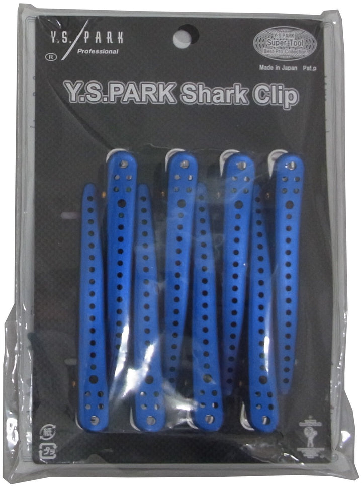 YS Park Shark Clips - Blue Metal 8pcs